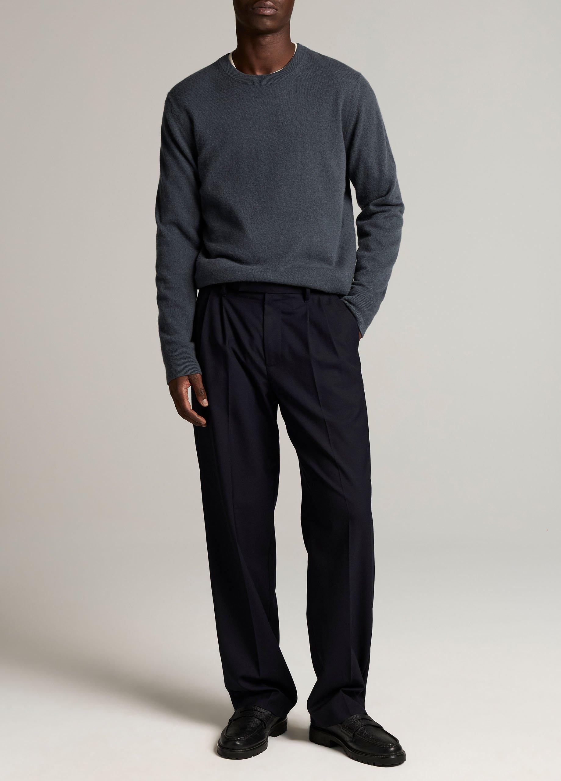 Louie Relaxed Twill Double-Pleated Trouser image number 0