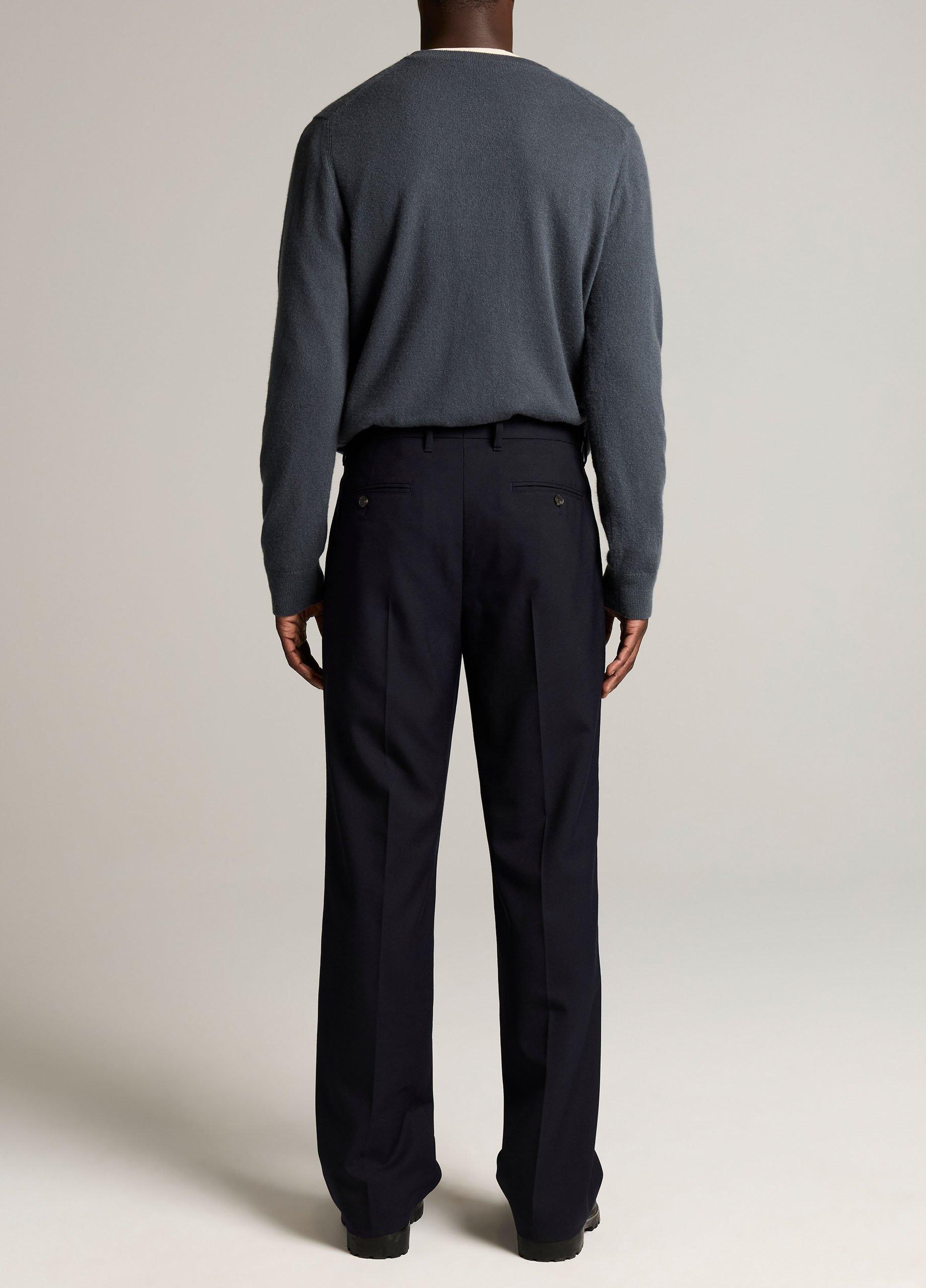 Louie Relaxed Twill Double-Pleated Trouser image number 2