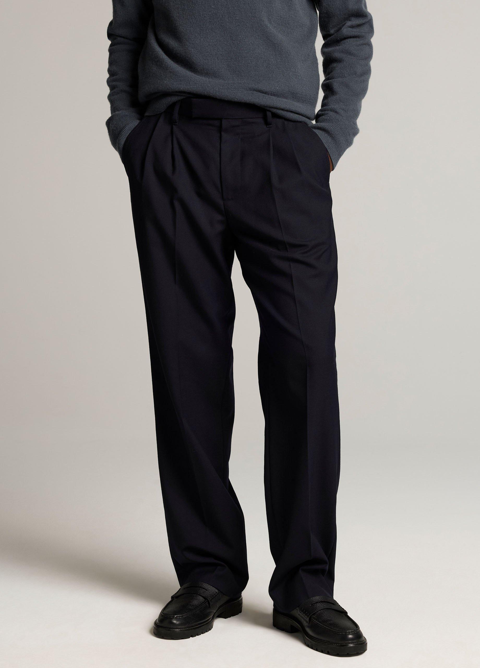 Louie Relaxed Twill Double-Pleated Trouser image number 3