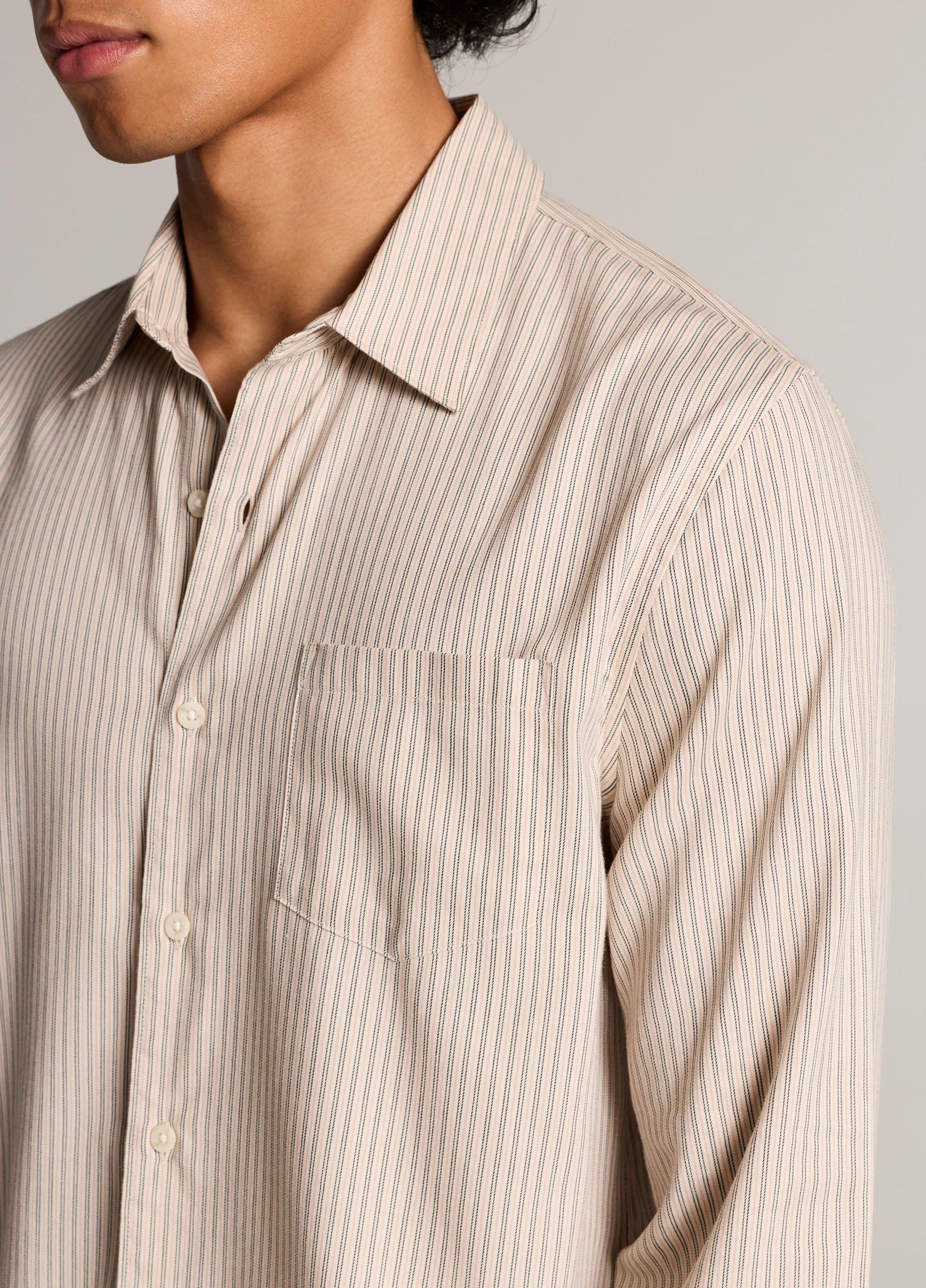 Canyon Stripe Cotton-Blend Button-Front Shirt image number 1