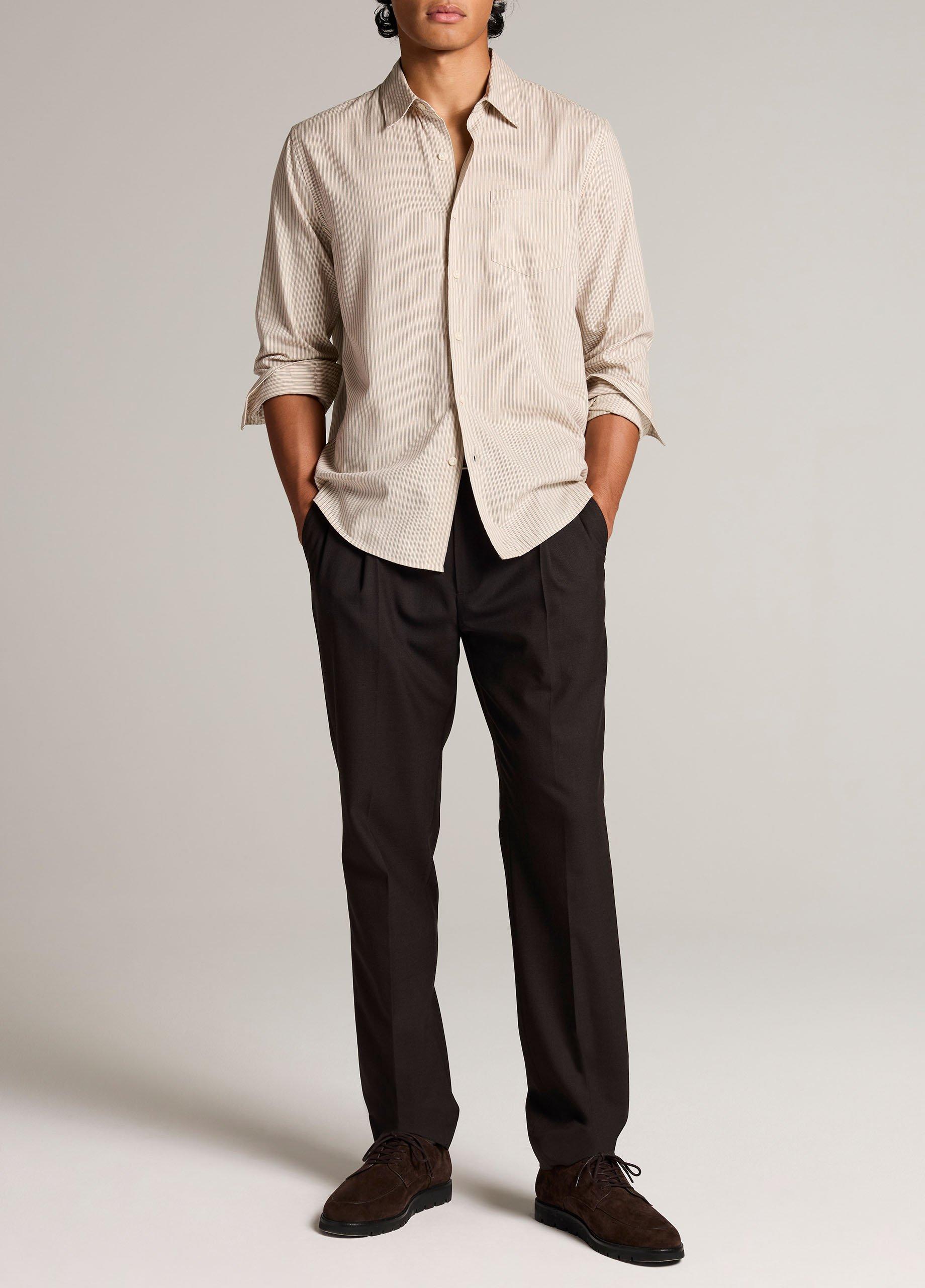 Canyon Stripe Cotton-Blend Button-Front Shirt image number 3