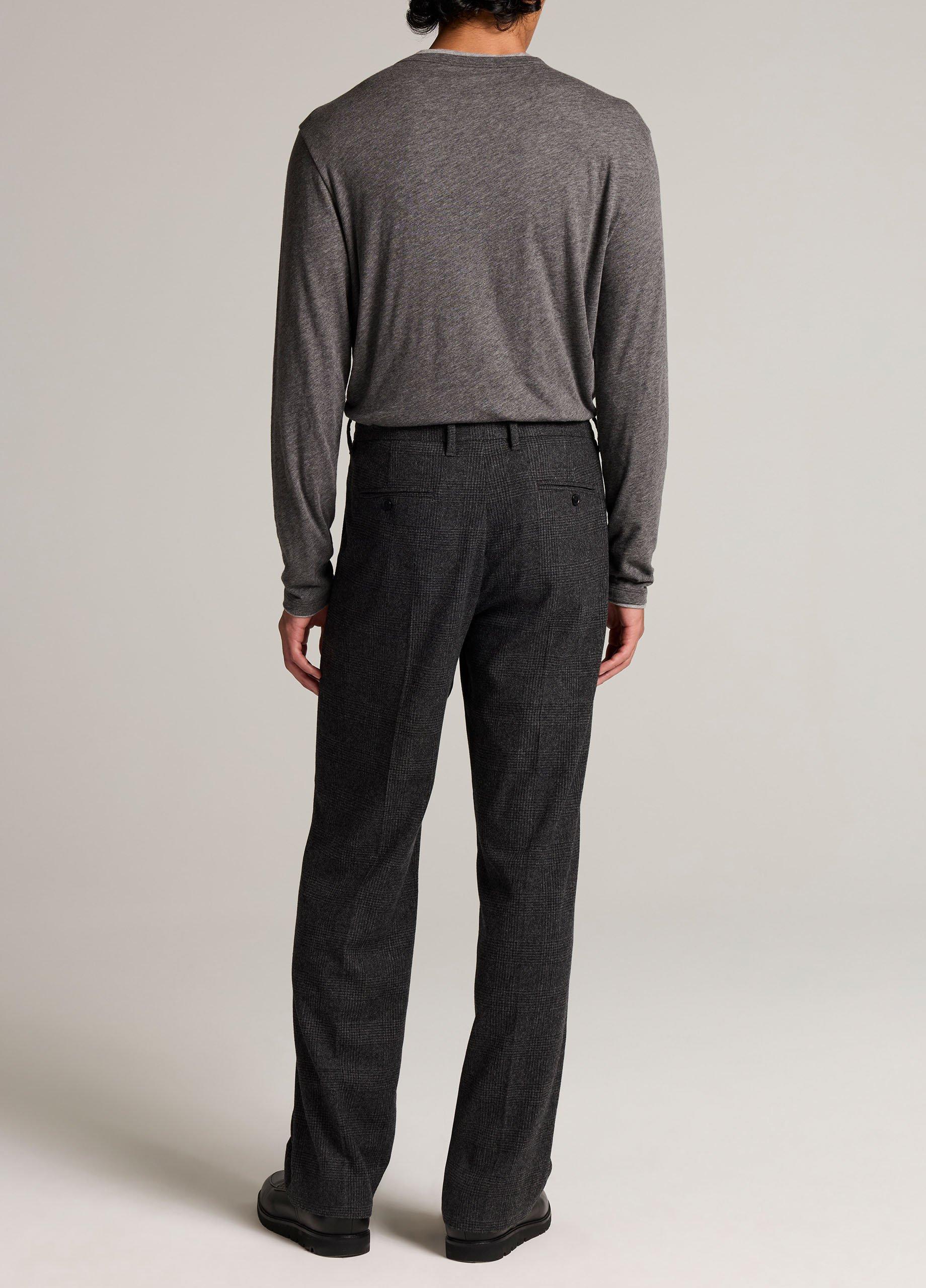 Louie Relaxed Aiken Plaid Wool-Blend Double-Pleated Trouser image number 2