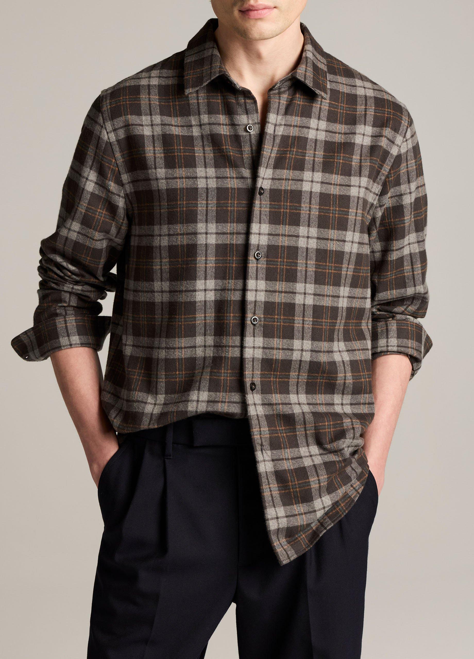 Tom Plaid Cotton Button-Front Shirt image number 0