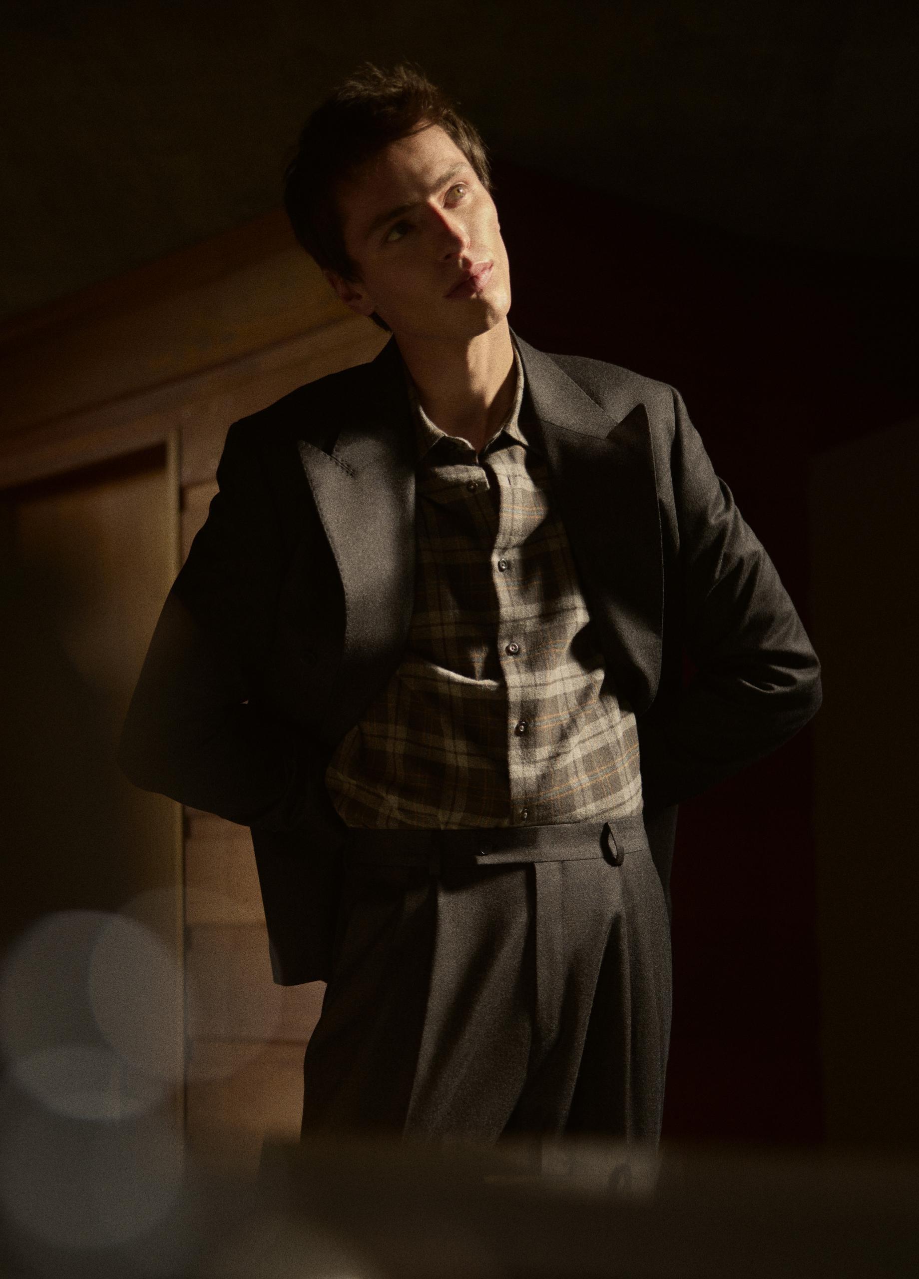 Tom Plaid Cotton Button-Front Shirt image number 4