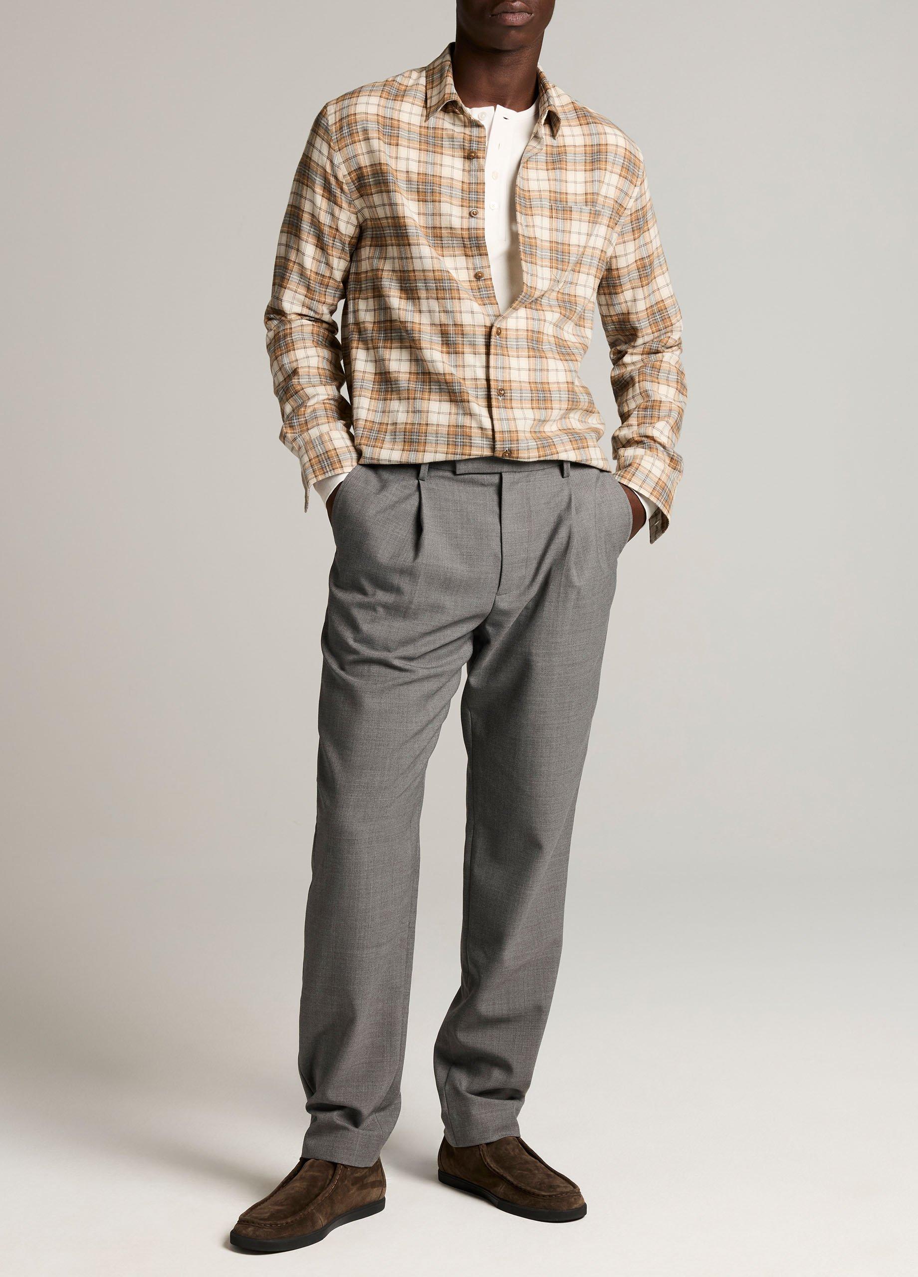 Jackson Plaid Cotton Button-Front Shirt image number 3