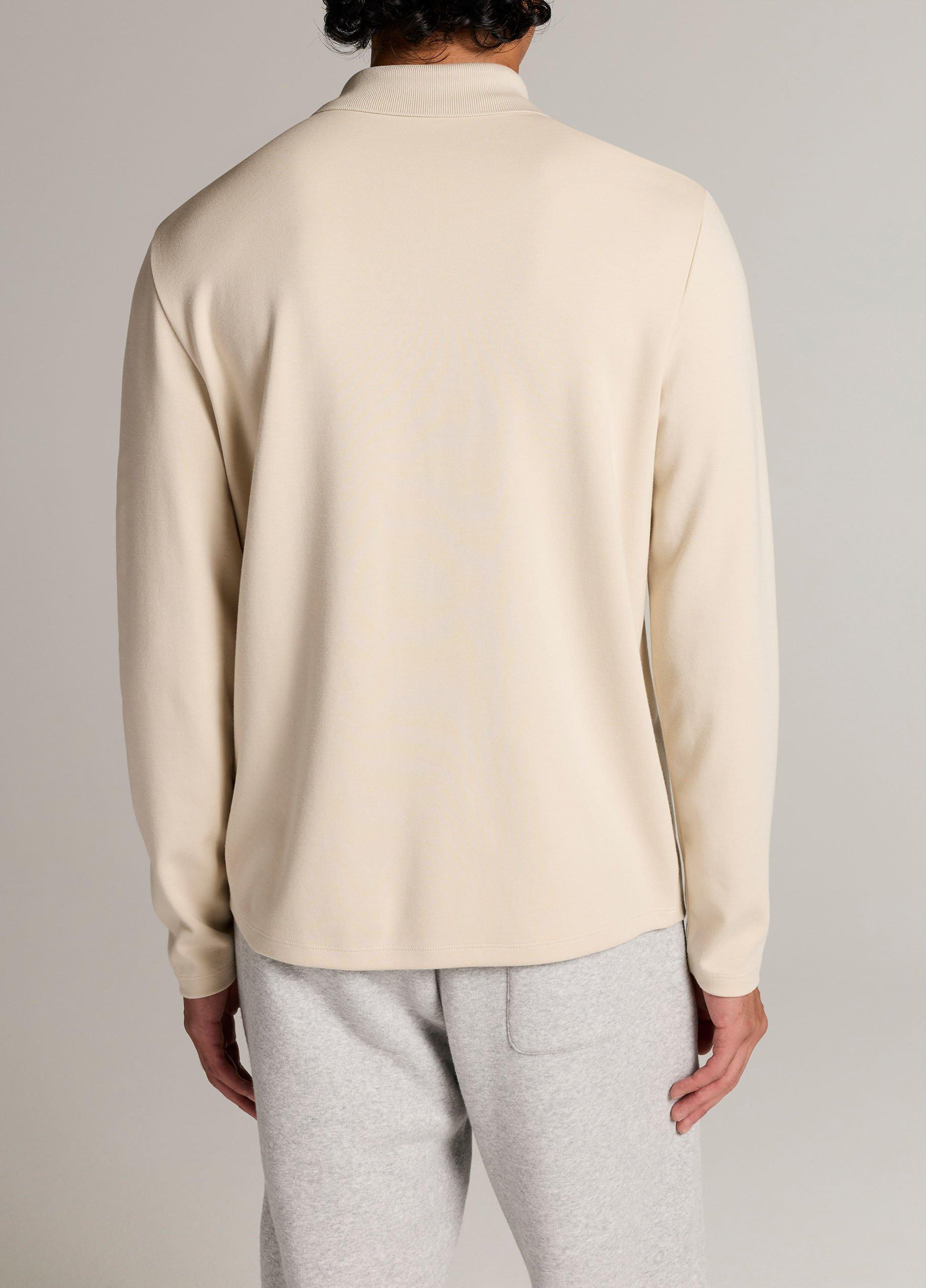Pima Cotton-Blend Milano Long-Sleeve Polo Shirt image number 2