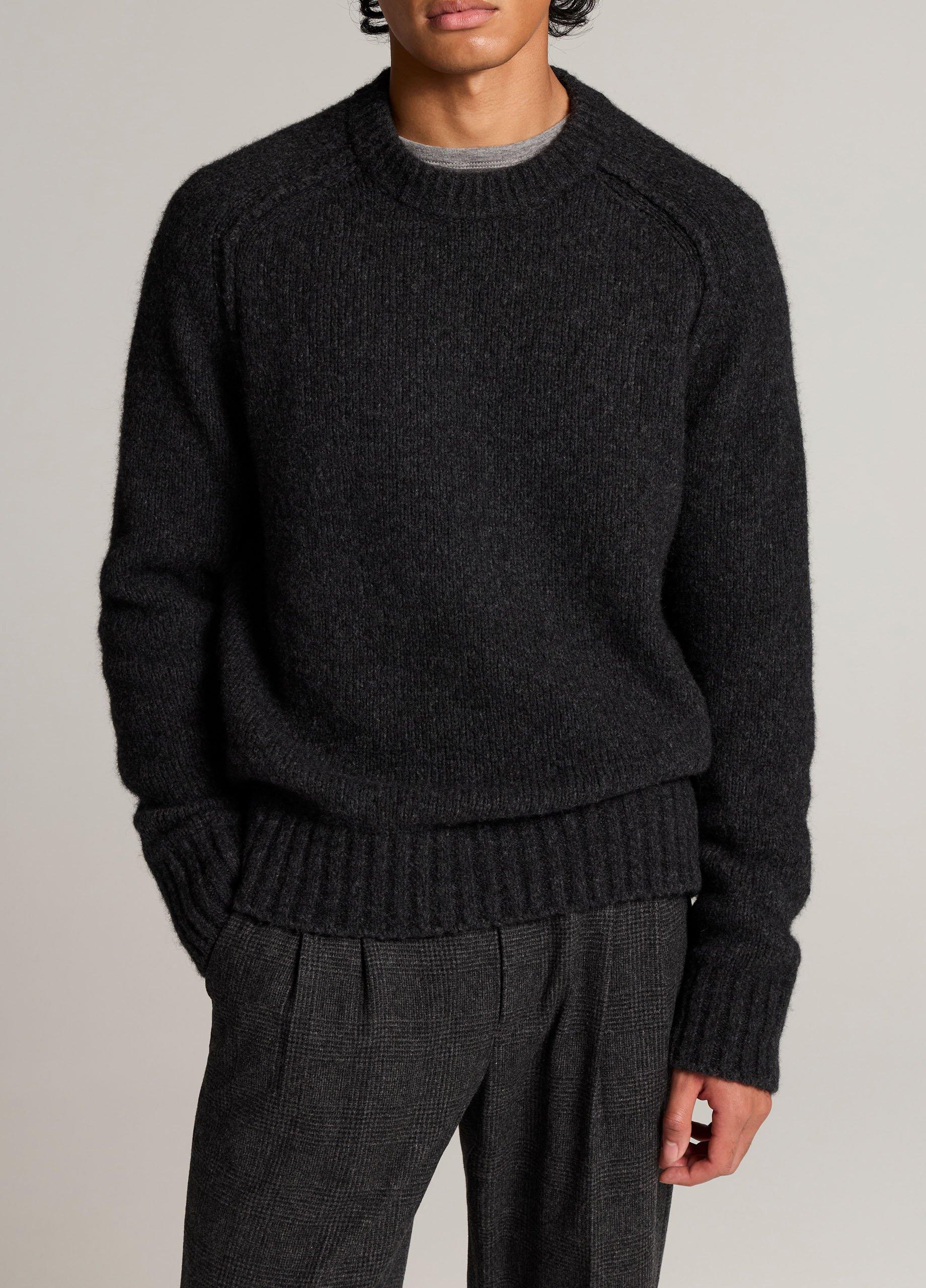 Wool & Alpaca-Blend Saddle-Shoulder Sweater image number 0