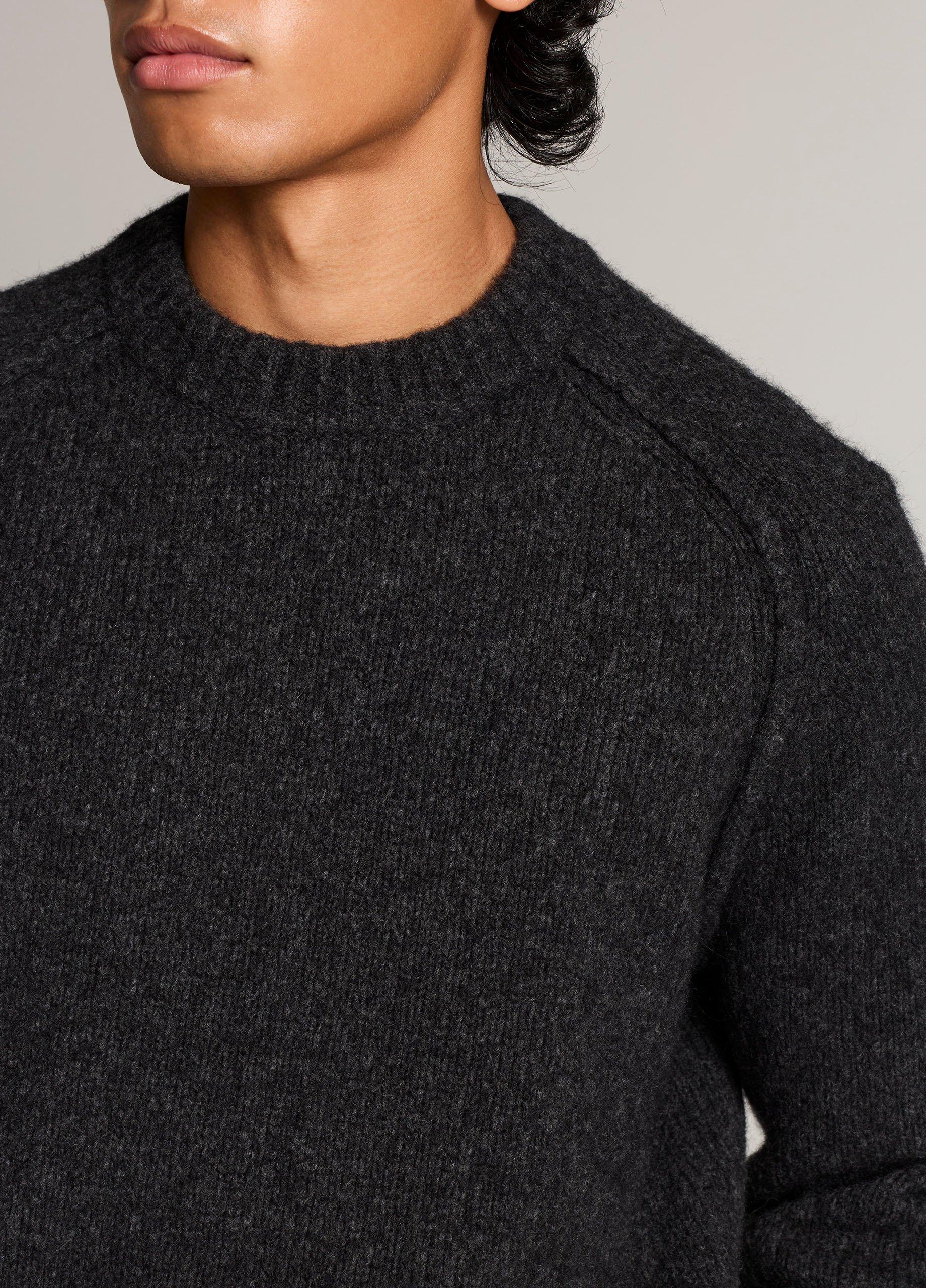 Wool & Alpaca-Blend Saddle-Shoulder Sweater image number 1