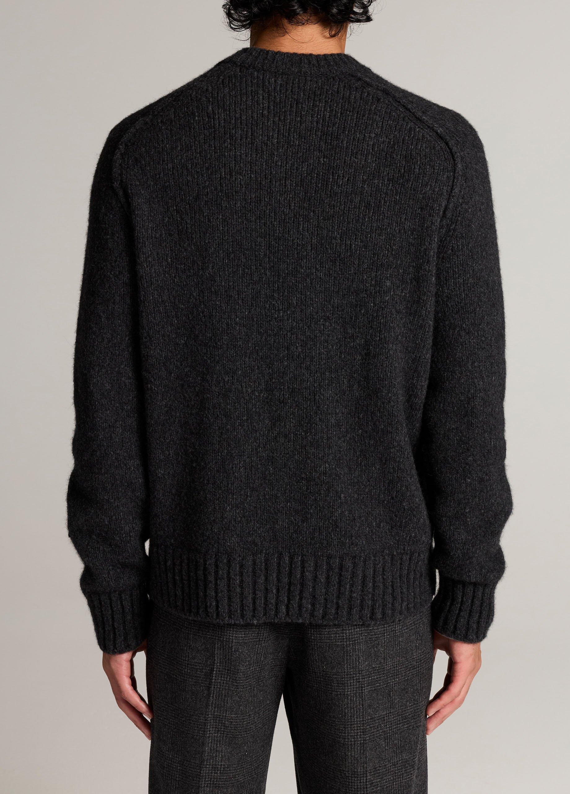 Wool & Alpaca-Blend Saddle-Shoulder Sweater image number 2