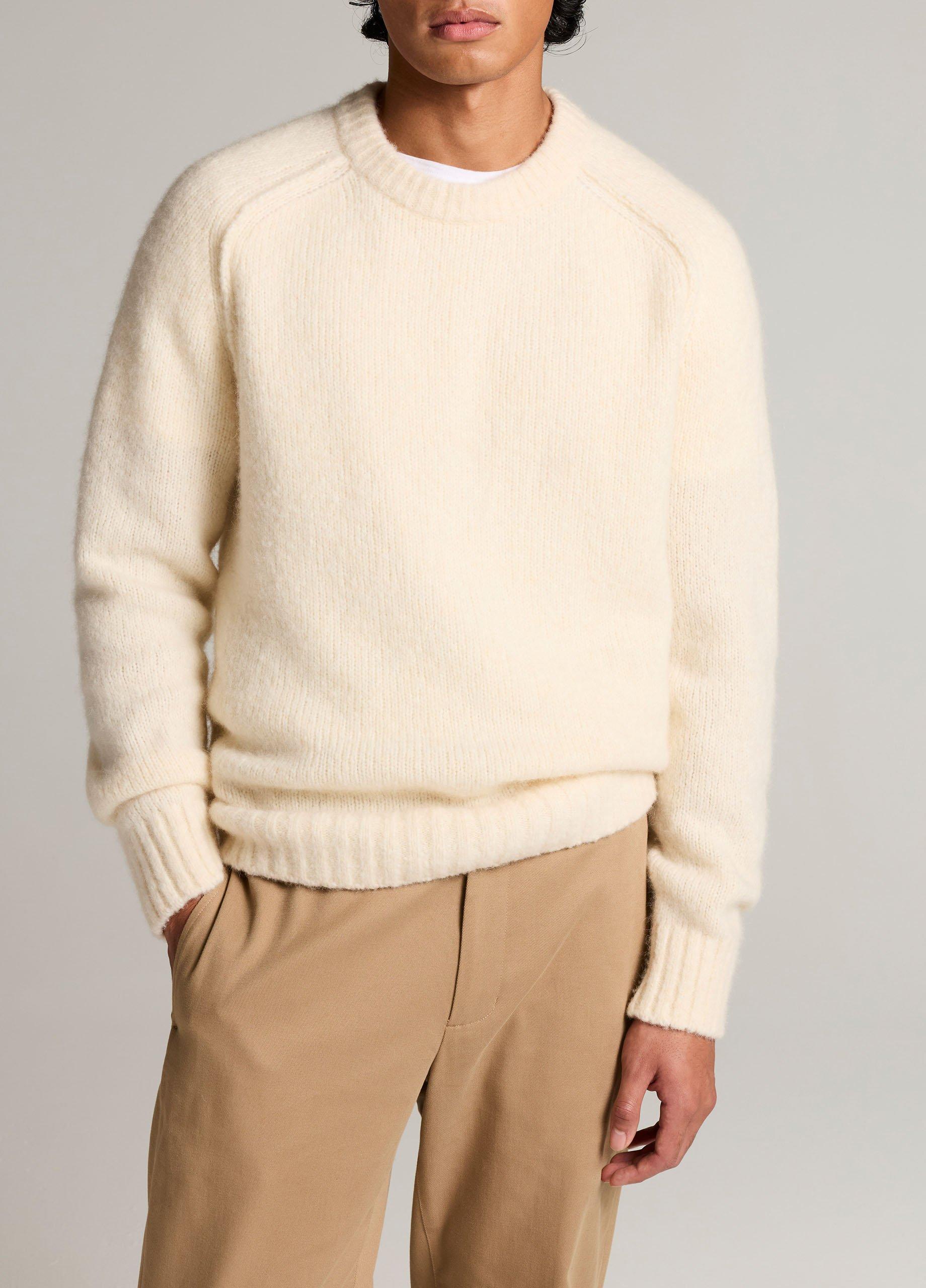 Wool & Alpaca-Blend Saddle-Shoulder Sweater image number 0