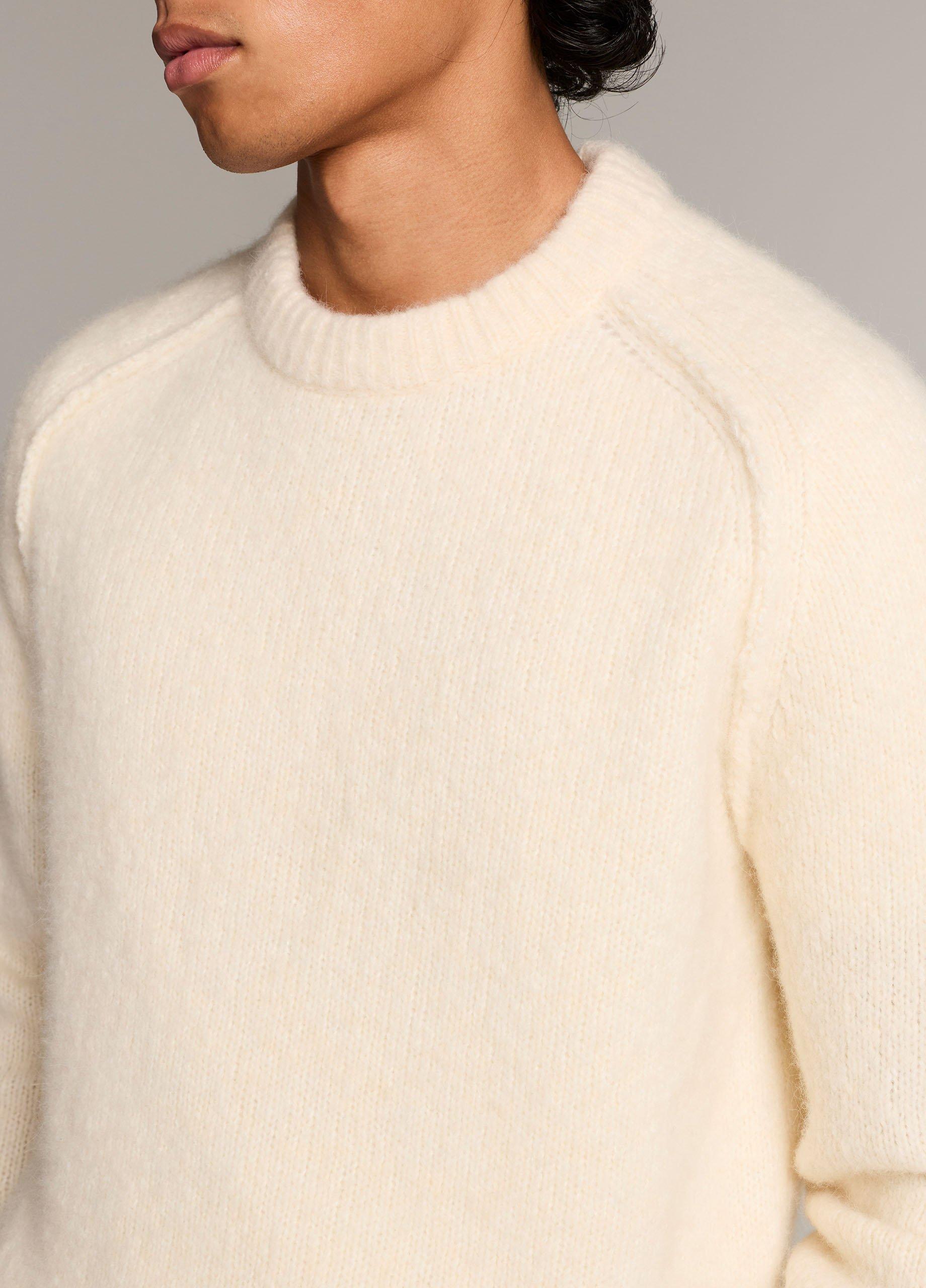 Wool & Alpaca-Blend Saddle-Shoulder Sweater image number 1