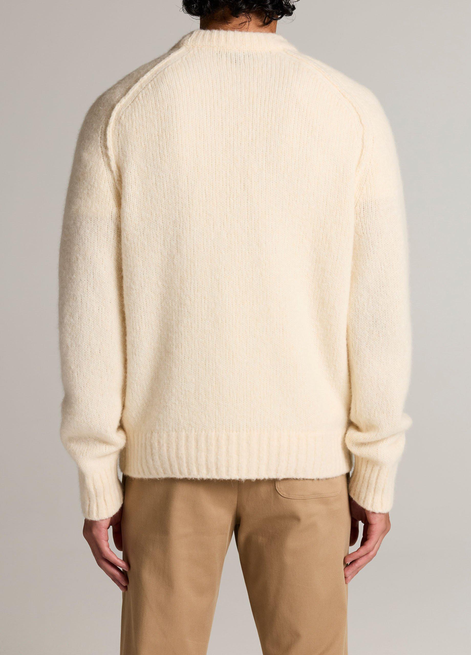 Wool & Alpaca-Blend Saddle-Shoulder Sweater image number 2