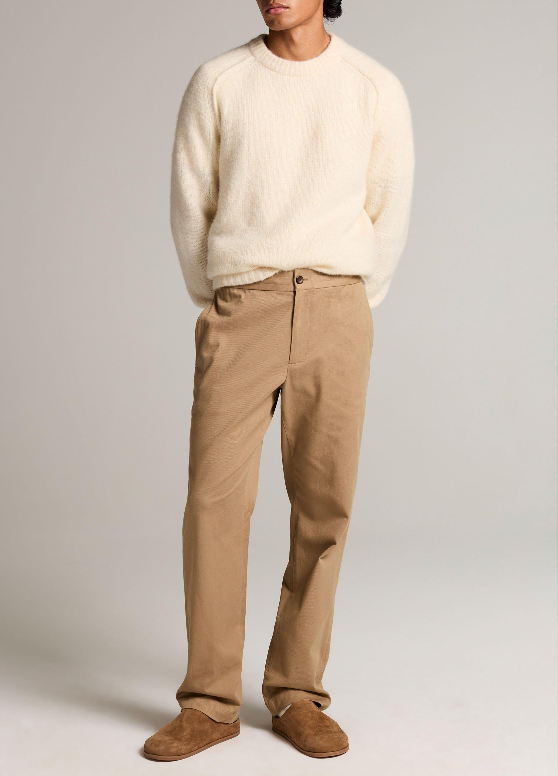 Wool & Alpaca-Blend Saddle-Shoulder Sweater image number 3