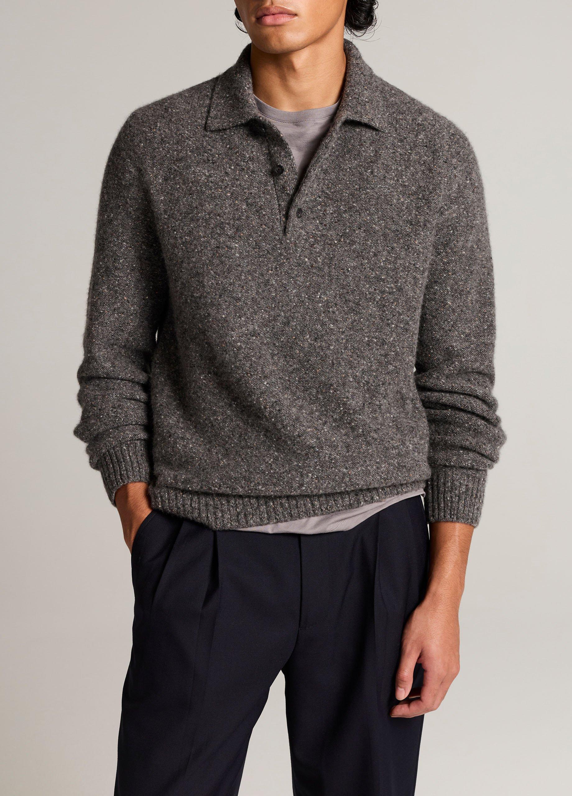 Donegal Cashmere Polo Sweater image number 0