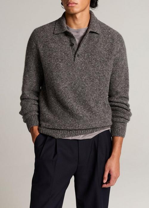 Donegal Cashmere Polo Sweater