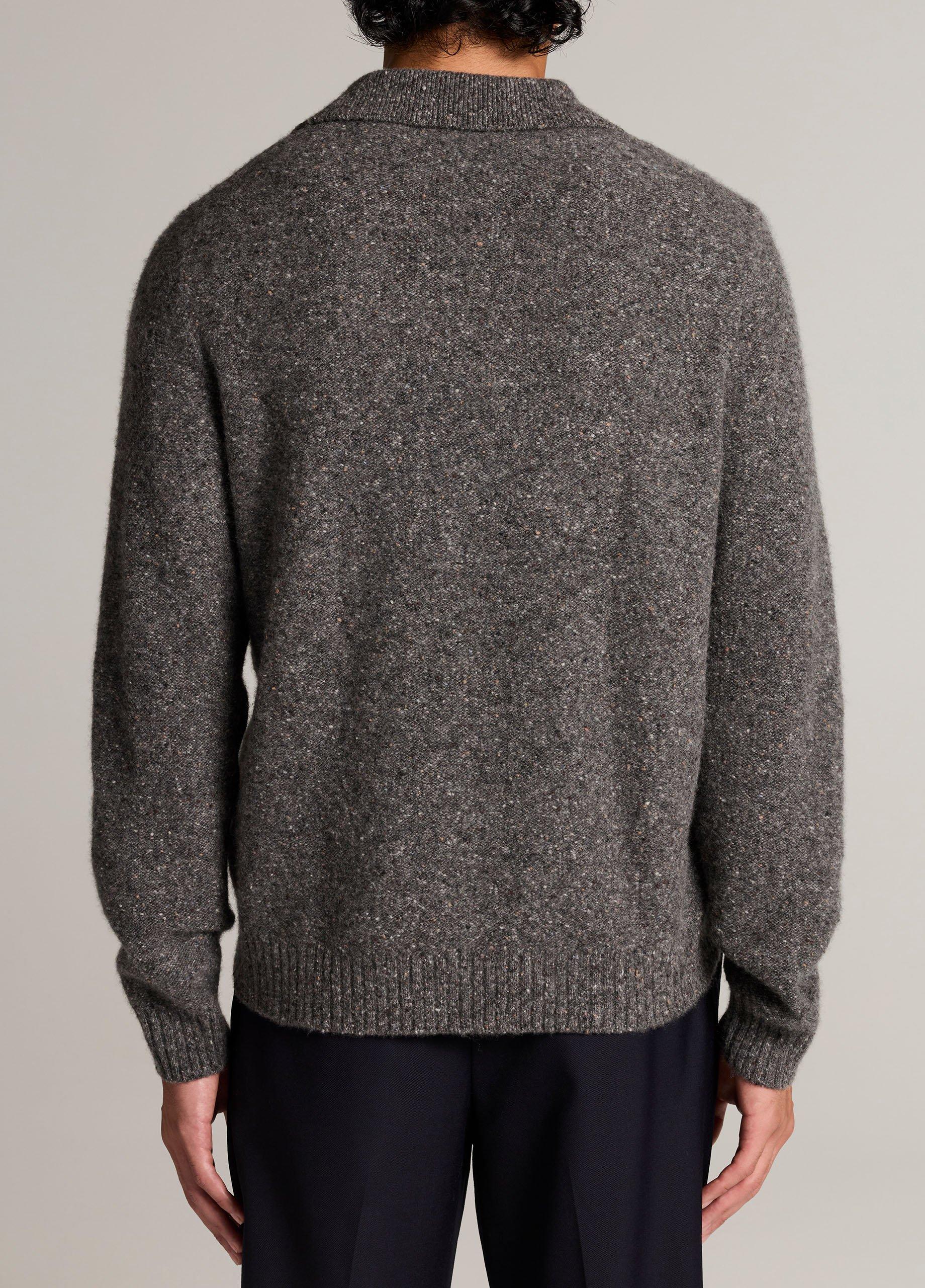 Donegal Cashmere Polo Sweater image number 2