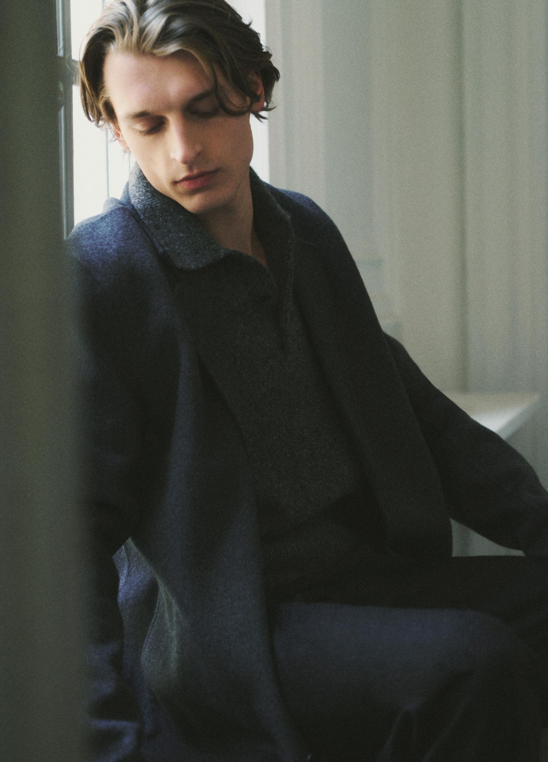 Donegal Cashmere Polo Sweater image number 5