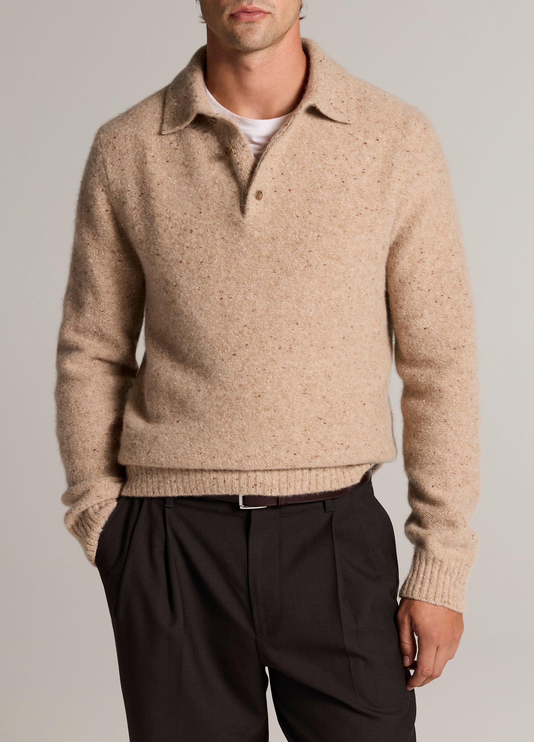 Donegal Cashmere Polo Sweater image number 0