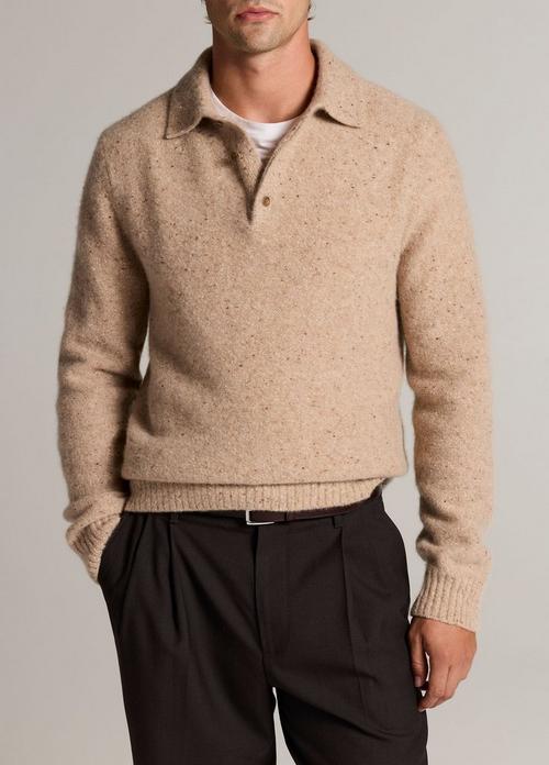 Donegal Cashmere Polo Sweater