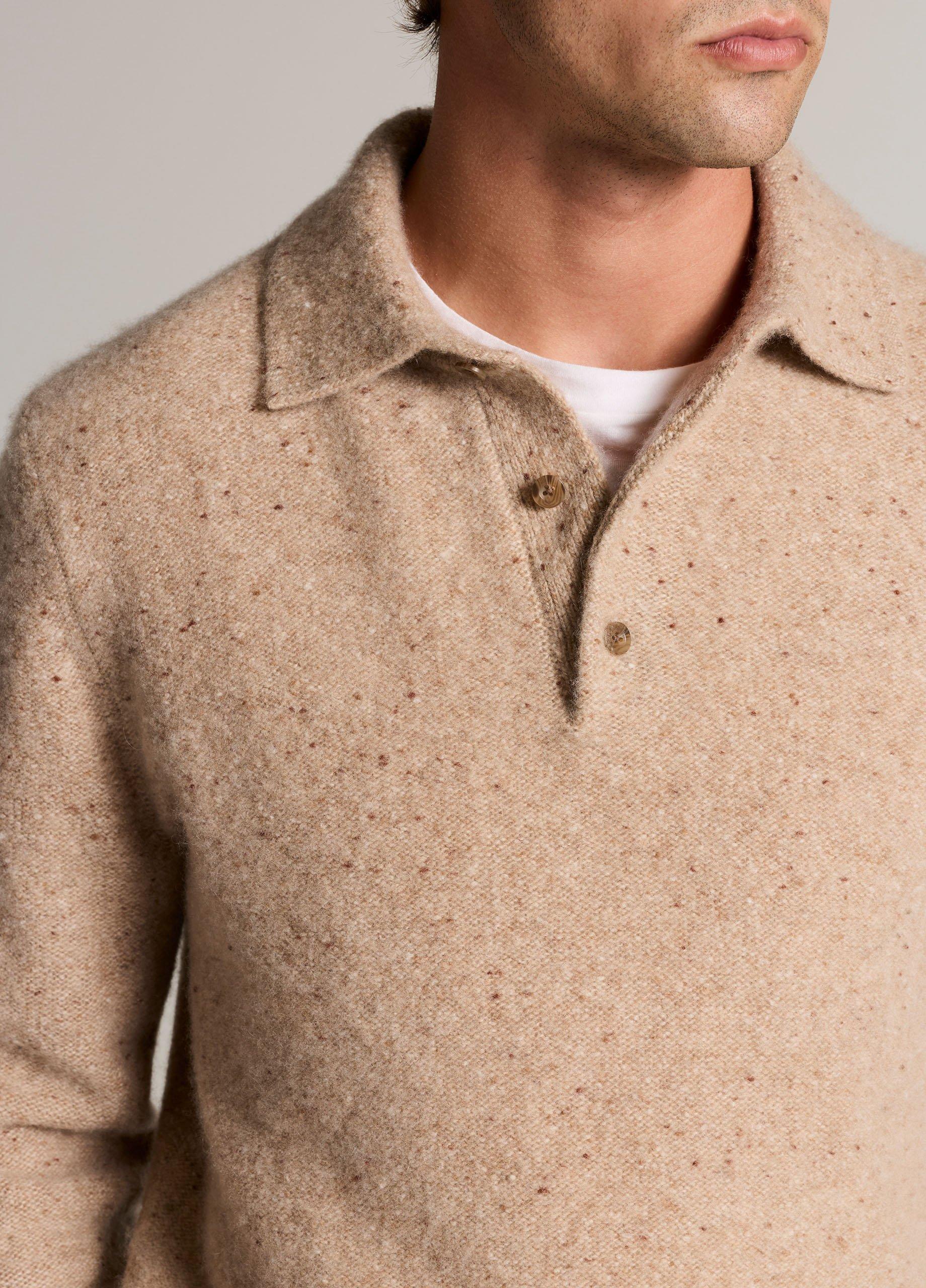 Donegal Cashmere Polo Sweater image number 1