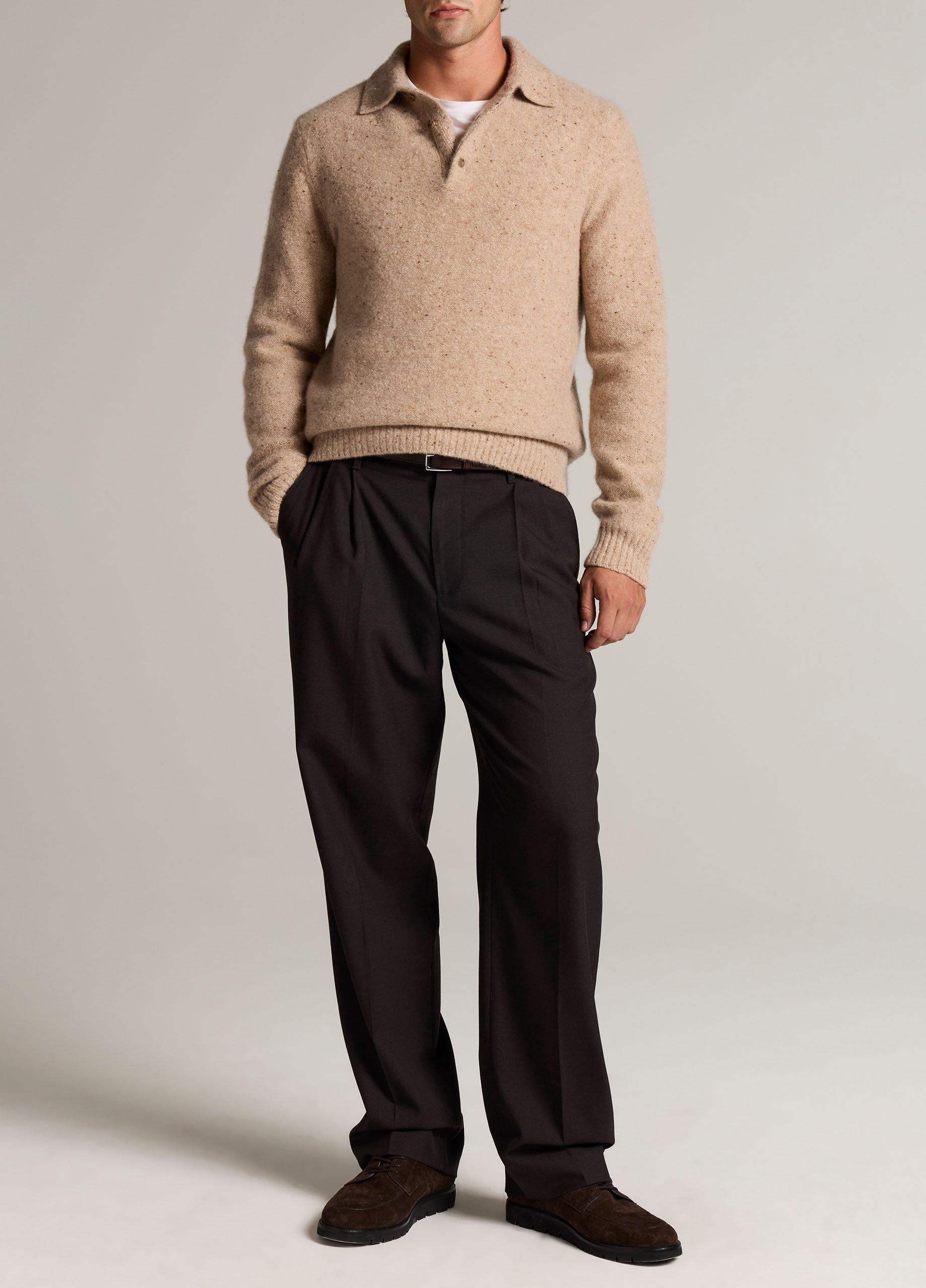 Donegal Cashmere Polo Sweater image number 3