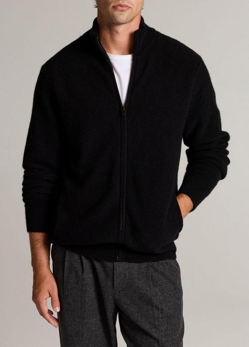 Plush Cashmere Zip Cardigan