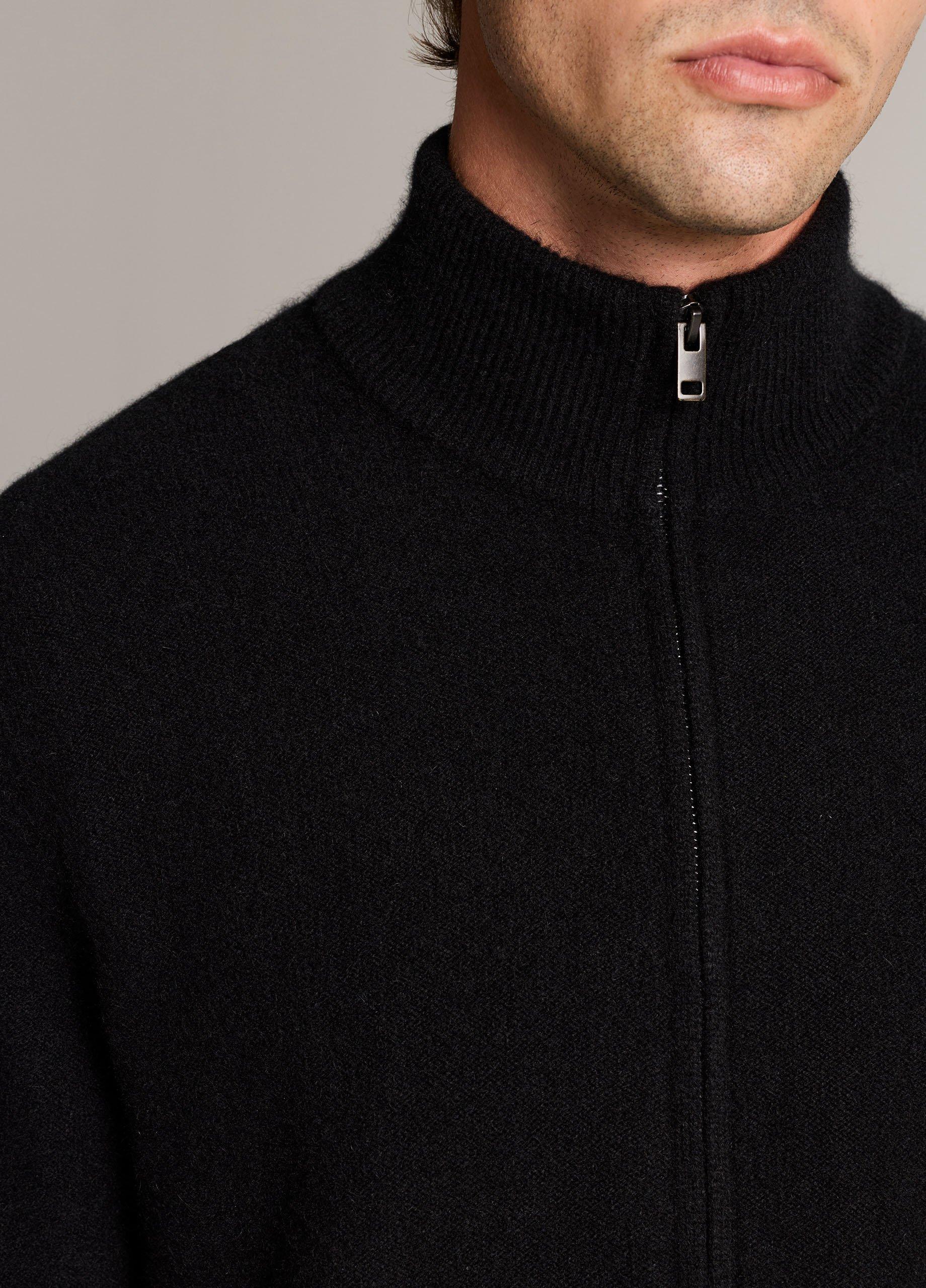 Plush Cashmere Zip Cardigan image number 1