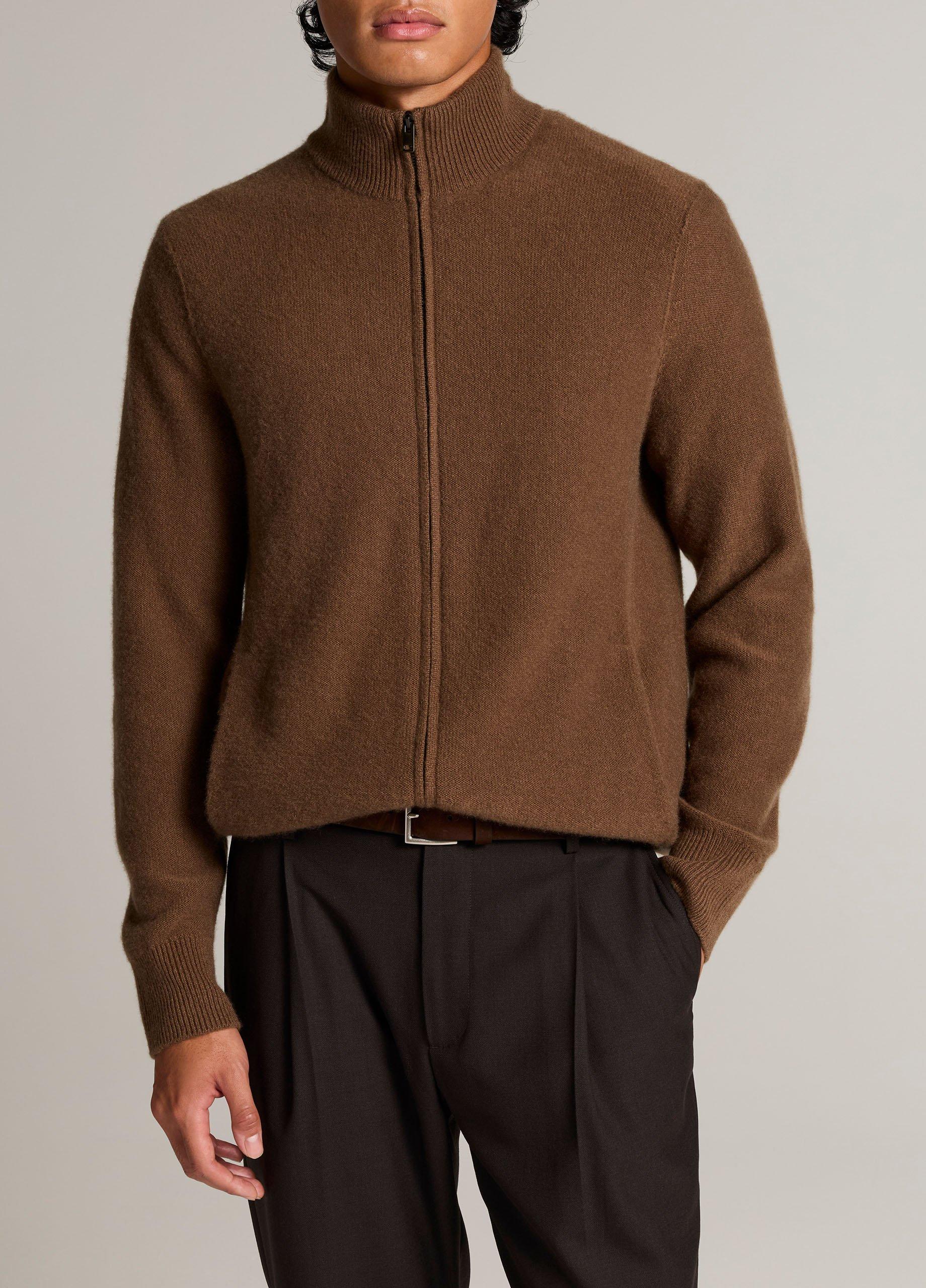 Plush Cashmere Zip Cardigan image number 0