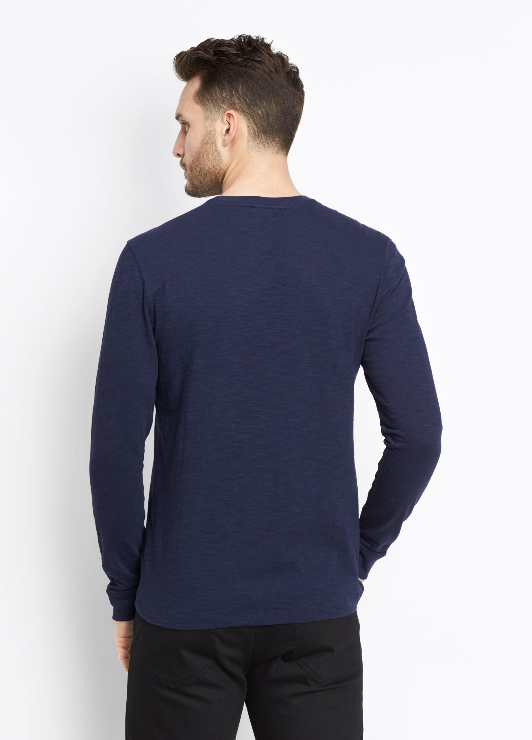 vince long sleeve slub henley