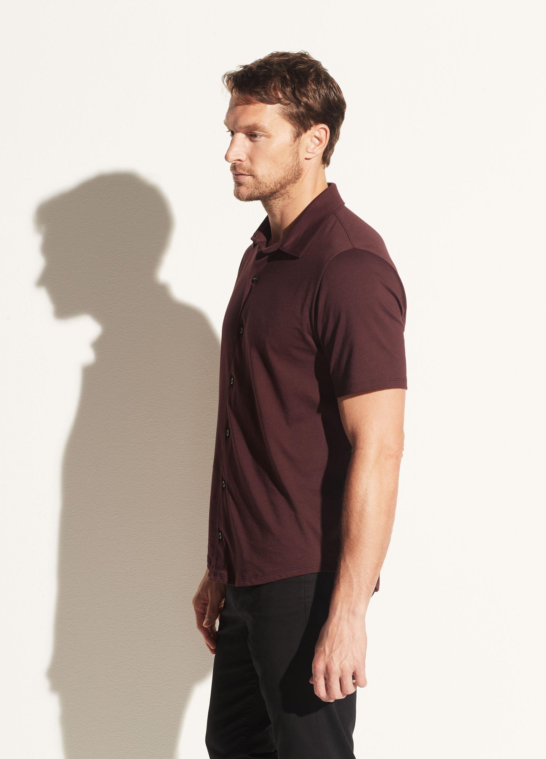 Pima Jersey Short Sleeve Button Down Shirt image number 2