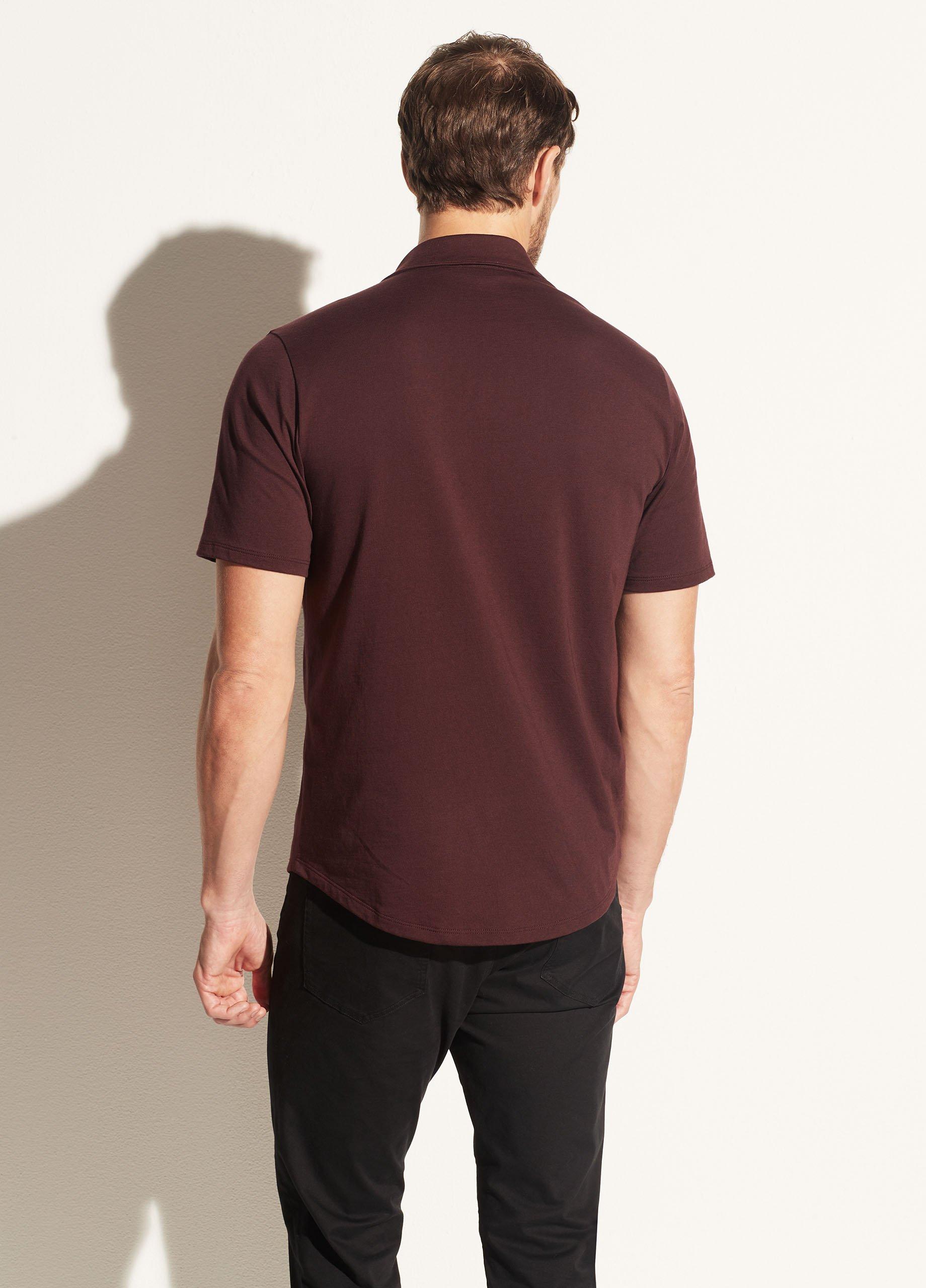 Pima Jersey Short Sleeve Button Down Shirt image number 3