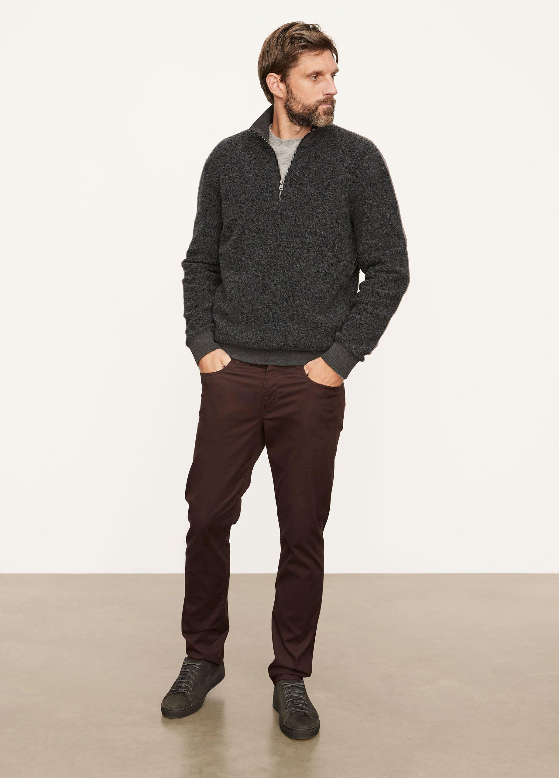 Boucle Quarter Zip Pullover in Vince Products Men | Vince