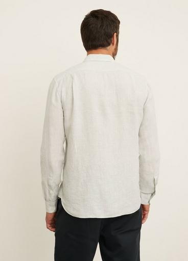 Linen Stripe Long Sleeve Button Down image number 3