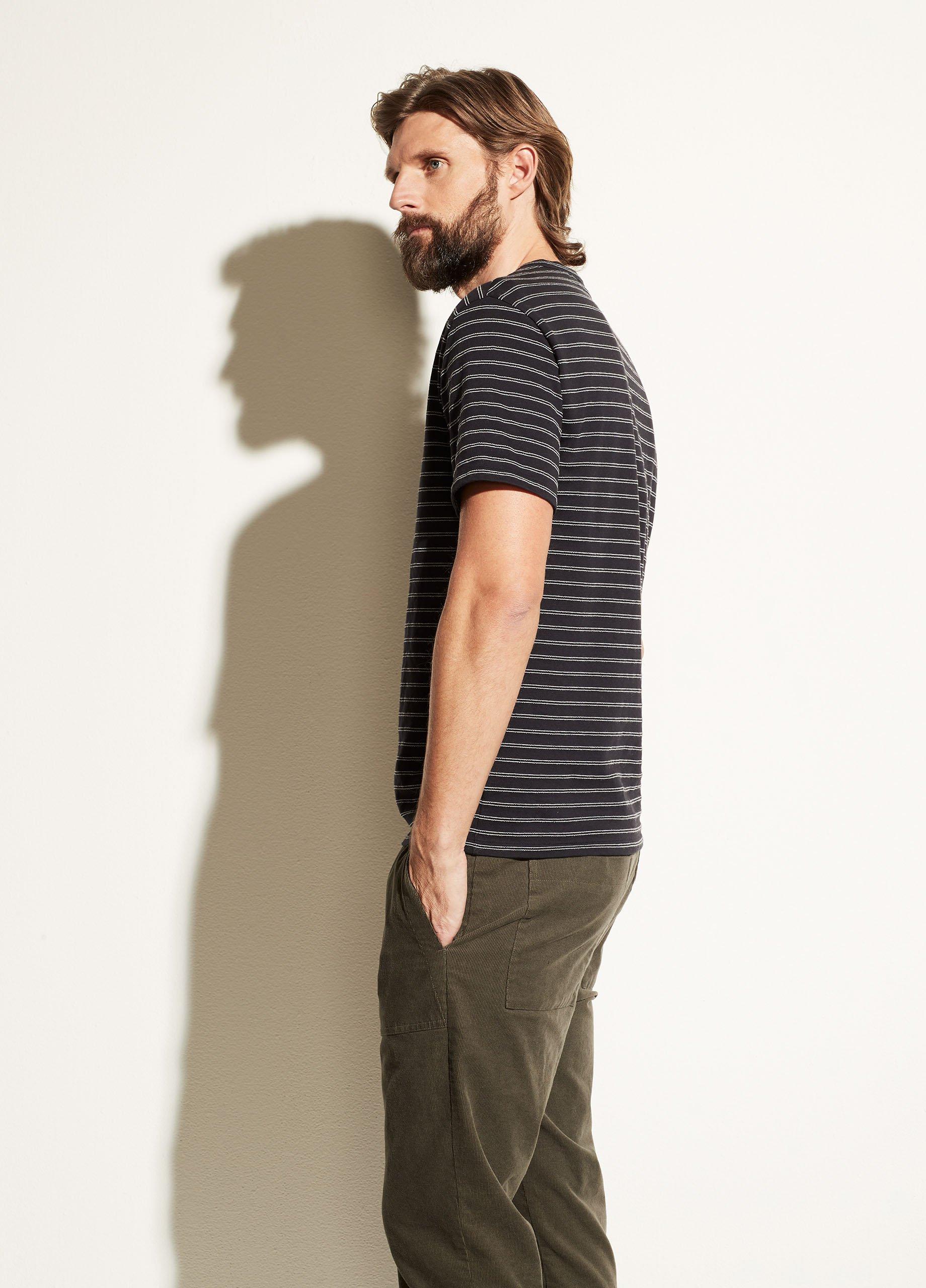 Jacquard Stripe Short Sleeve Crew image number 2