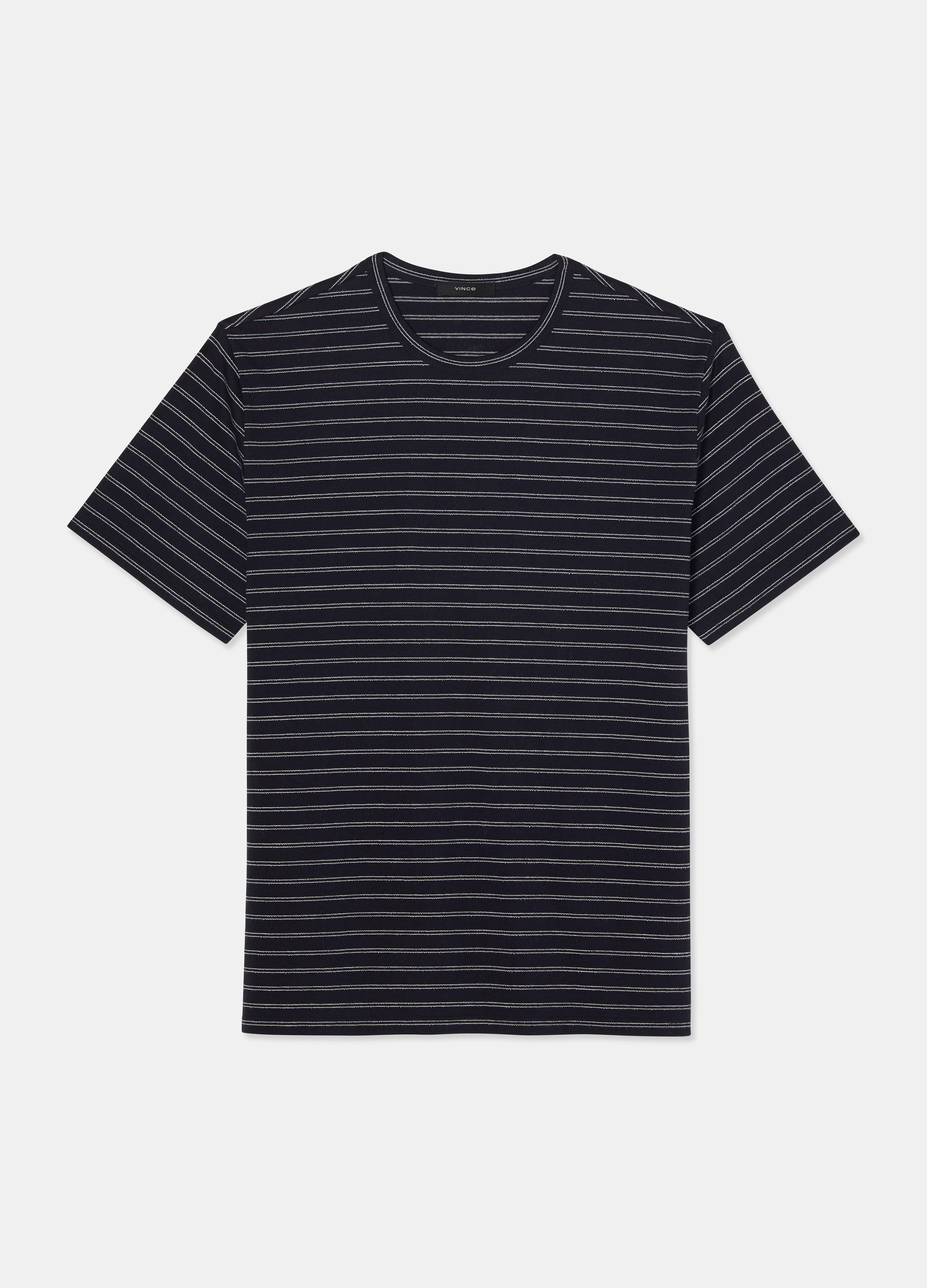 Jacquard Stripe Short Sleeve Crew image number 4
