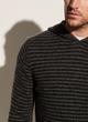 Plush Cashmere Stripe Pull Over Hoodie image number 1