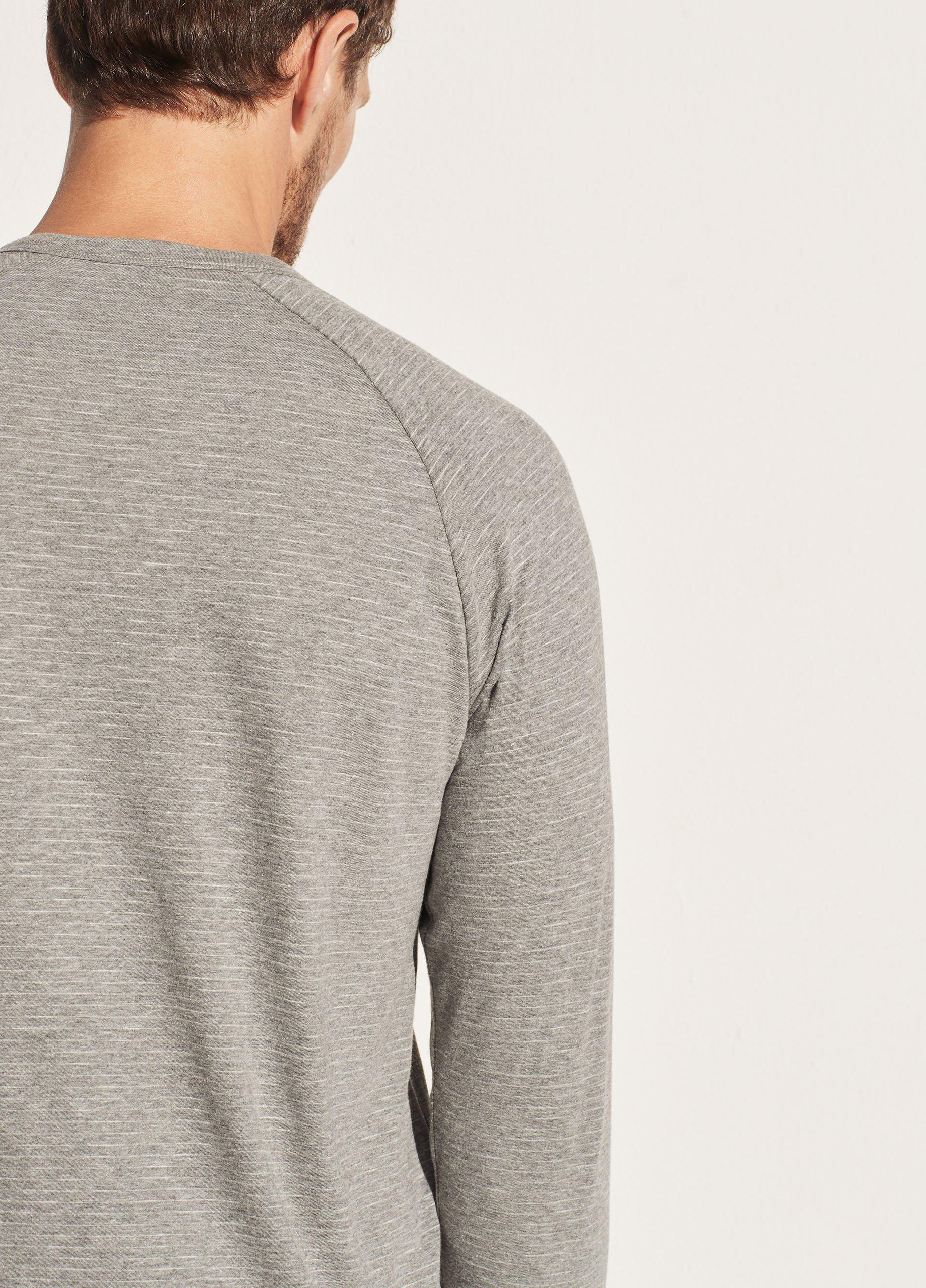 Broken Stripe Long Sleeve Raglan in Vince Products Men | Vince