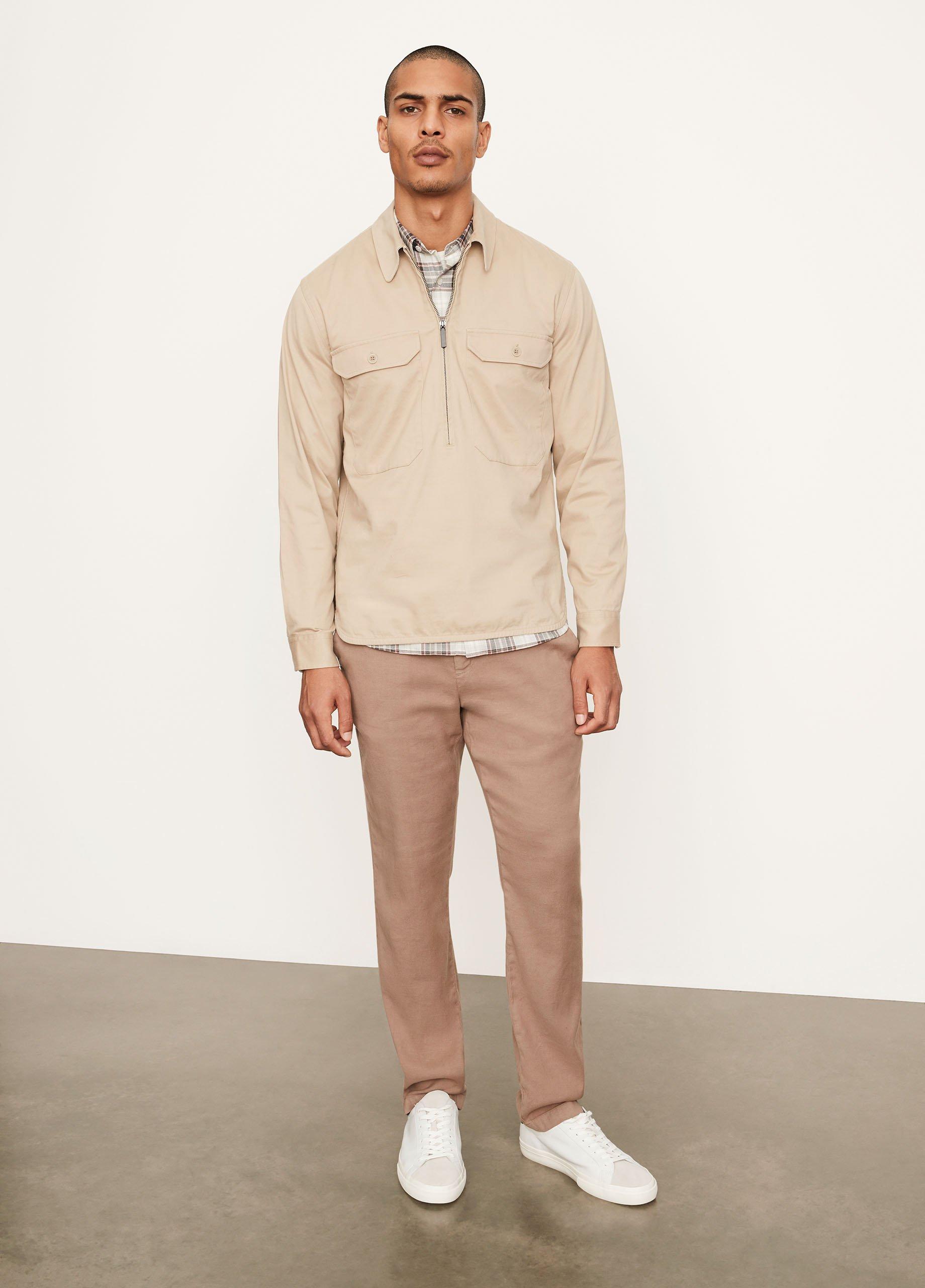 Twill Quarter Zip Long Sleeve image number 0