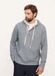 Textured Double Knit Henley Hoodie image number 1
