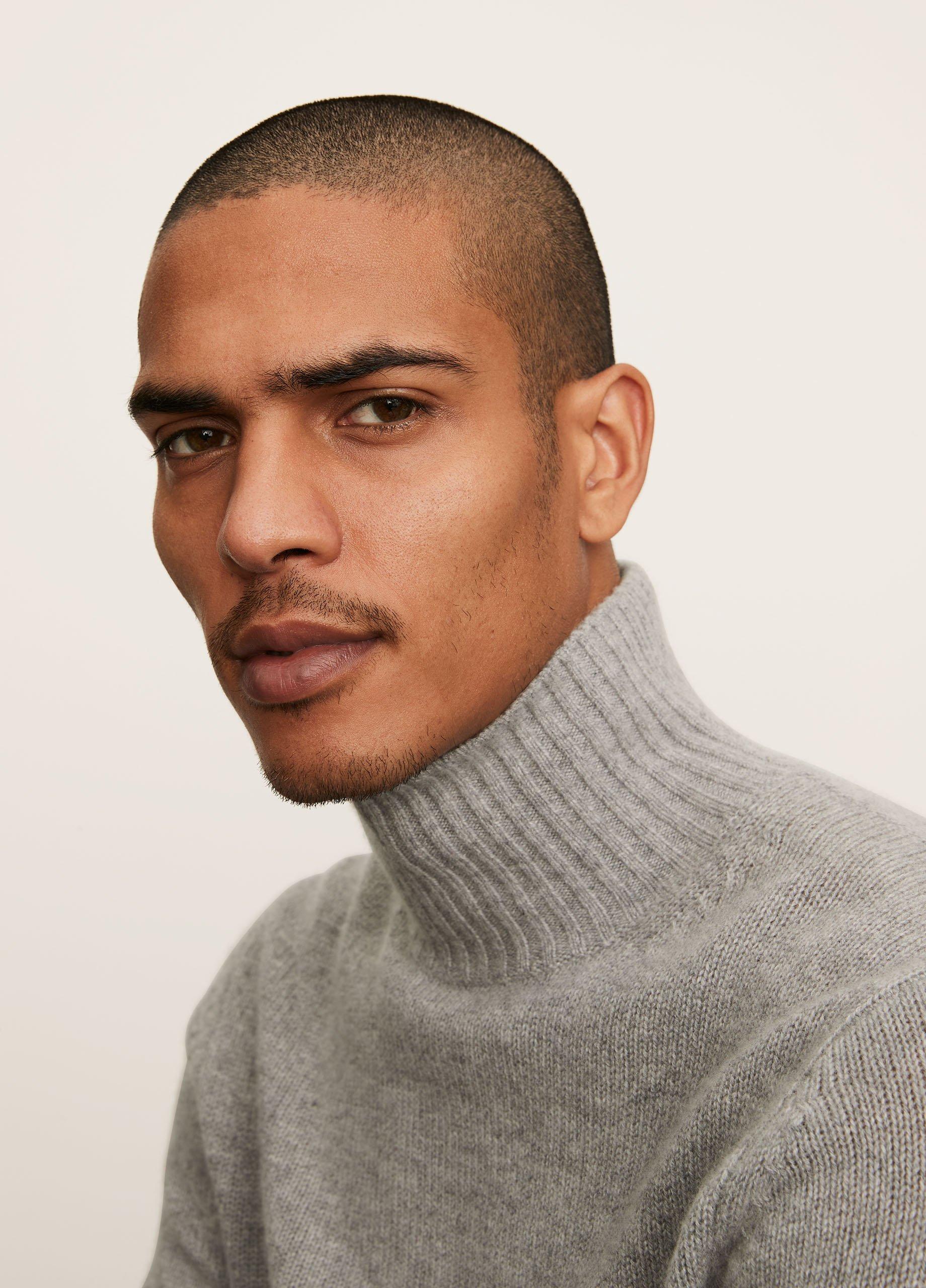 Plush Cashmere Convertible Turtle Neck image number 1