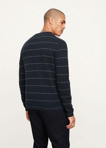 Plush Cashmere Stripe Crew Neck Sweater image number 3