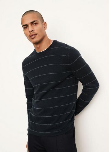 Boiled Cashmere Stripe Long Sleeve Crew image number 1
