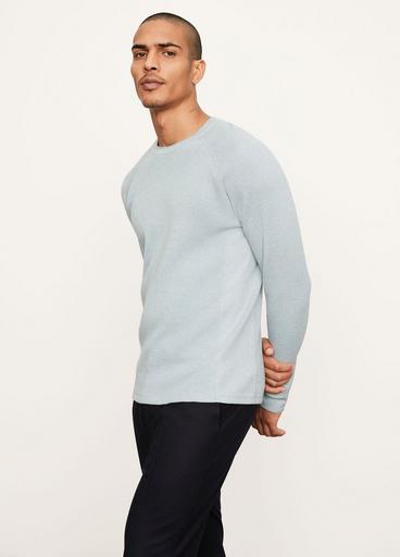 Mouliné Pima Cotton Thermal Crew Neck Pullover image number 2