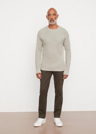 Mouliné Pima Cotton Thermal Crew Neck Pullover image number 0