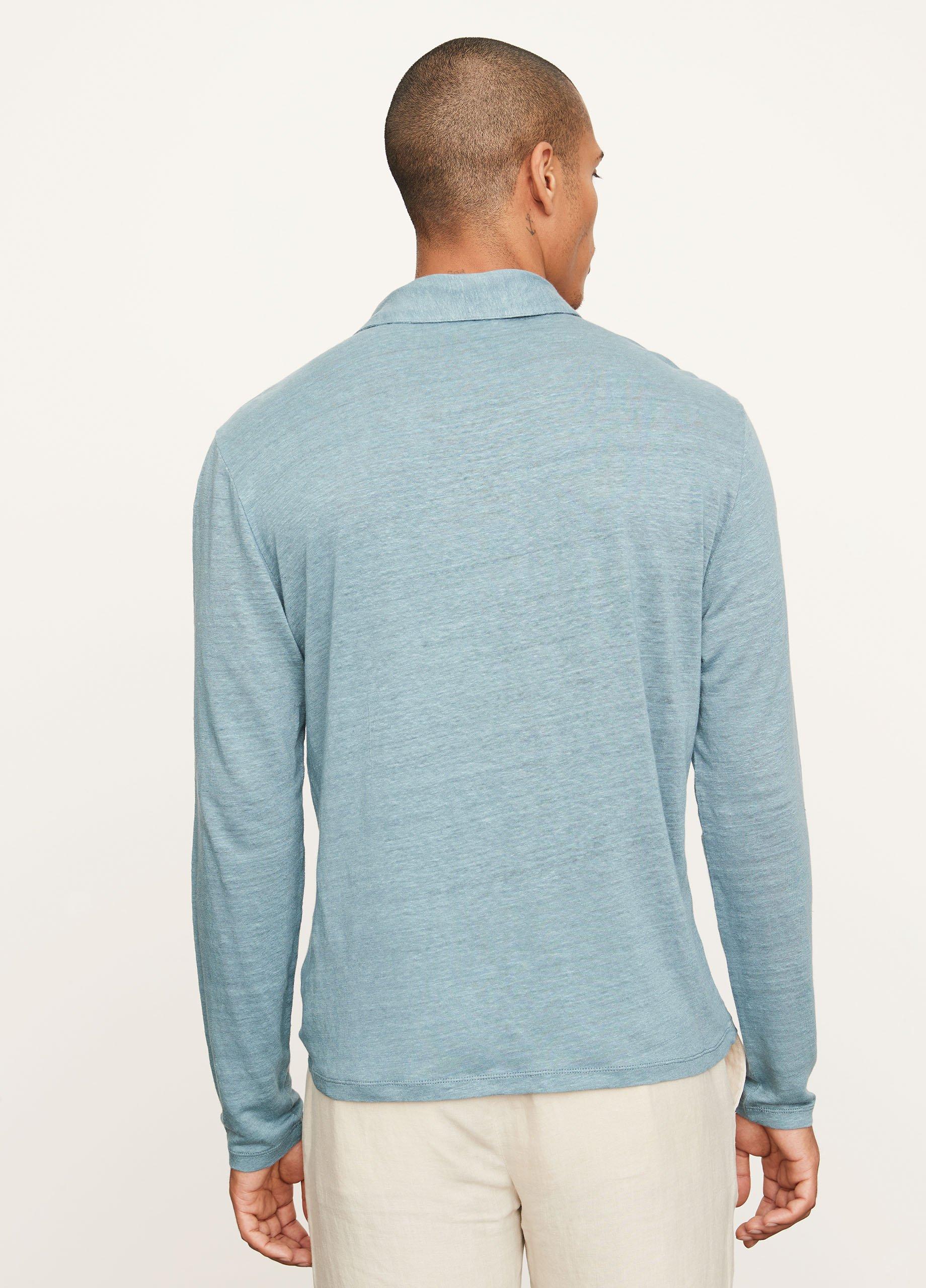 Linen Long Sleeve Polo image number 3