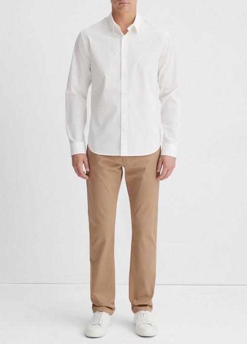 빈스 Vince Cotton Long Sleeve Shirt,OPTIC WHITE