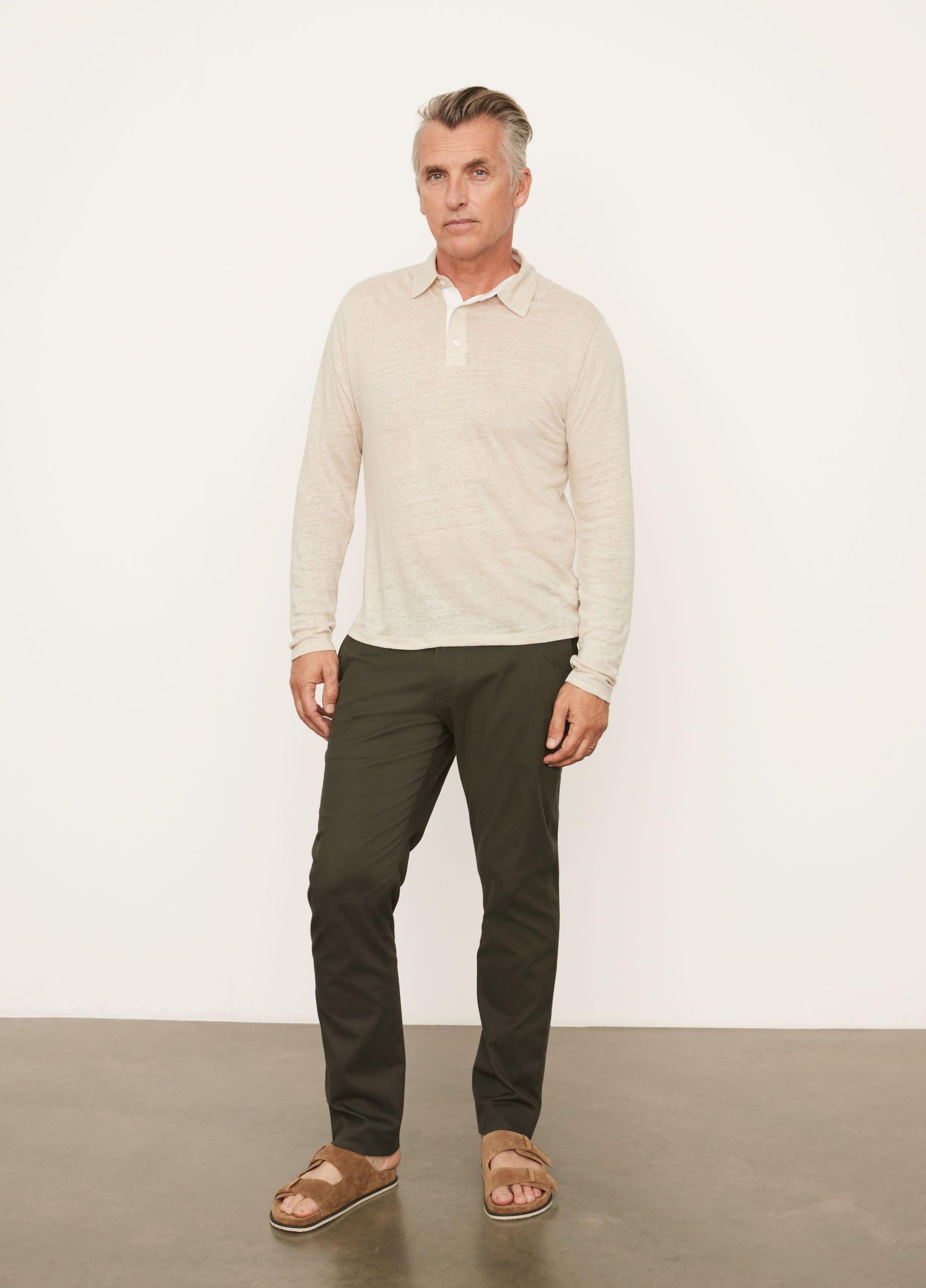 Linen Long Sleeve Polo image number 0