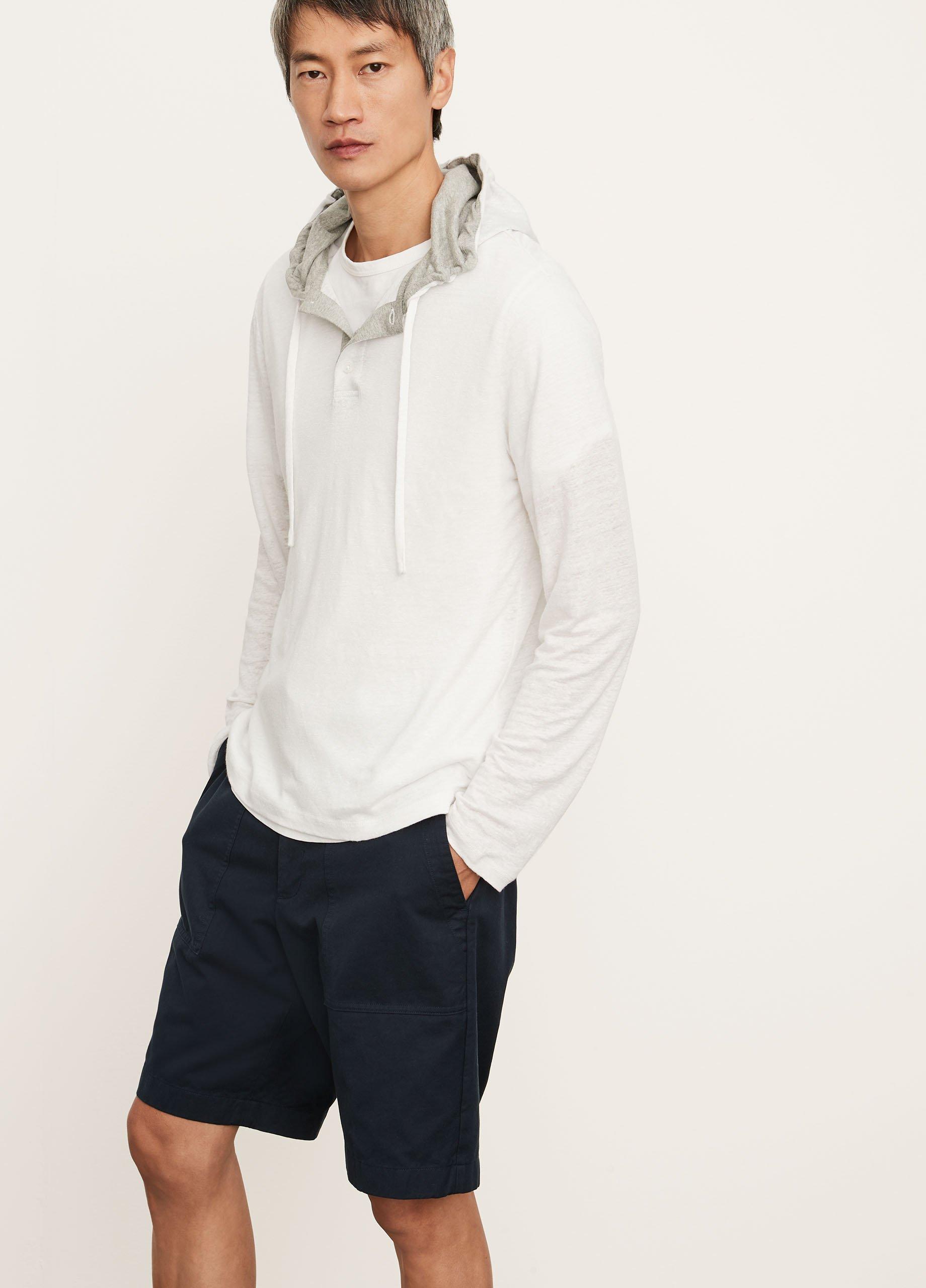 Linen Henley Hoodie image number 2