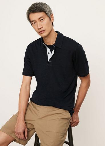 Linen Short Sleeve Polo image number 1