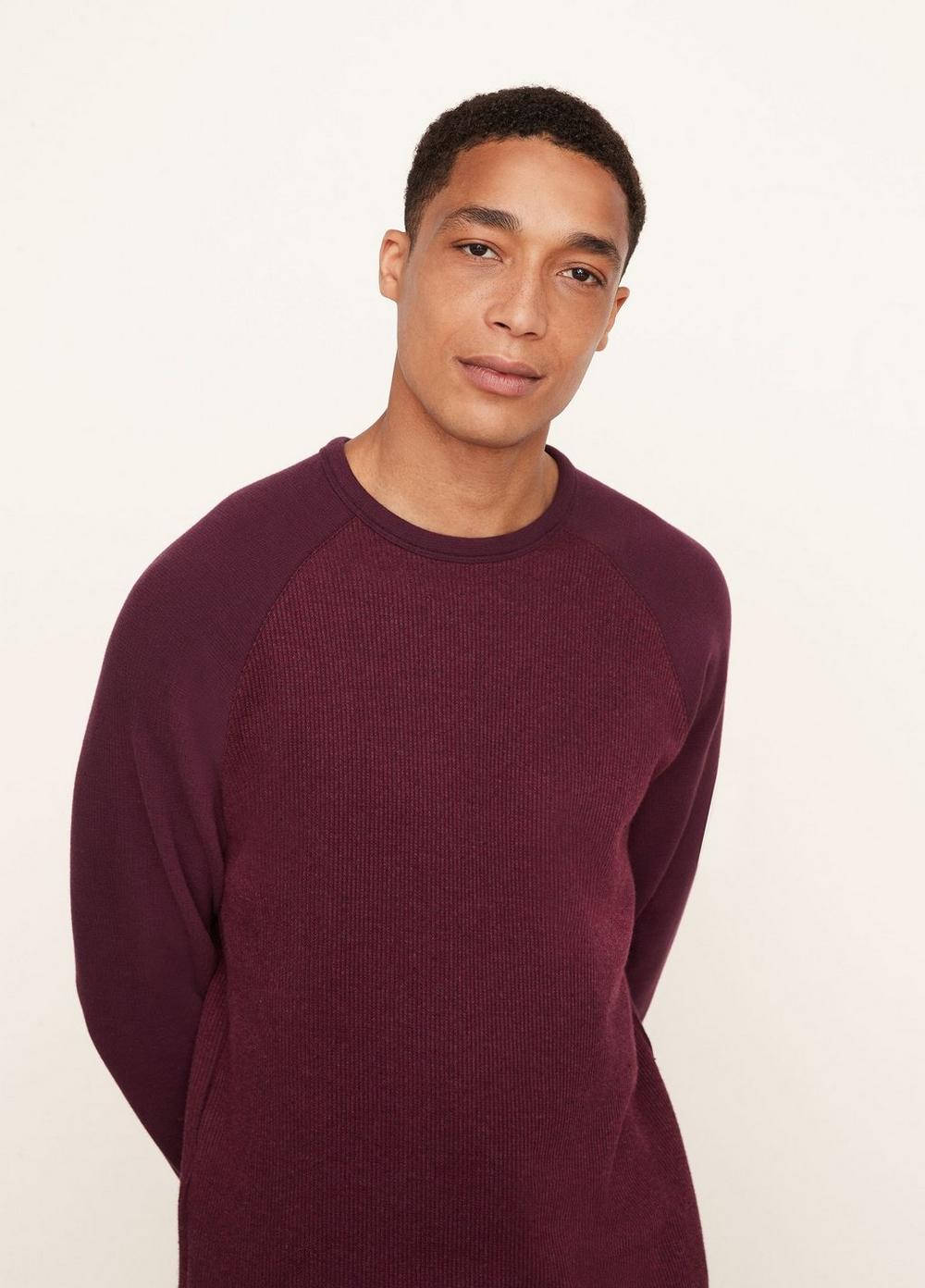 Double Knit Baseball Crew Neck Pullover
